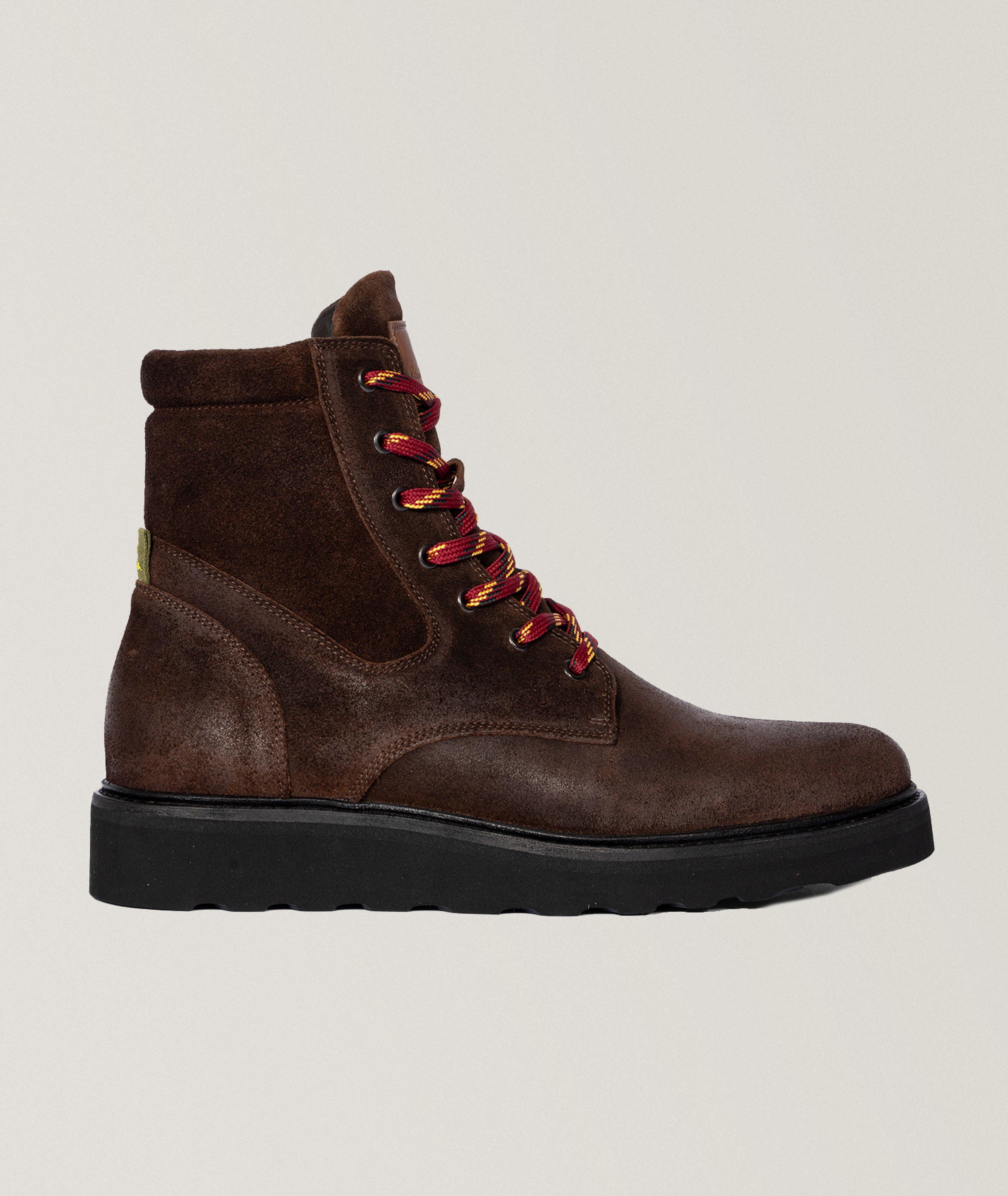 Oiled Suede Wedge Boots image 0