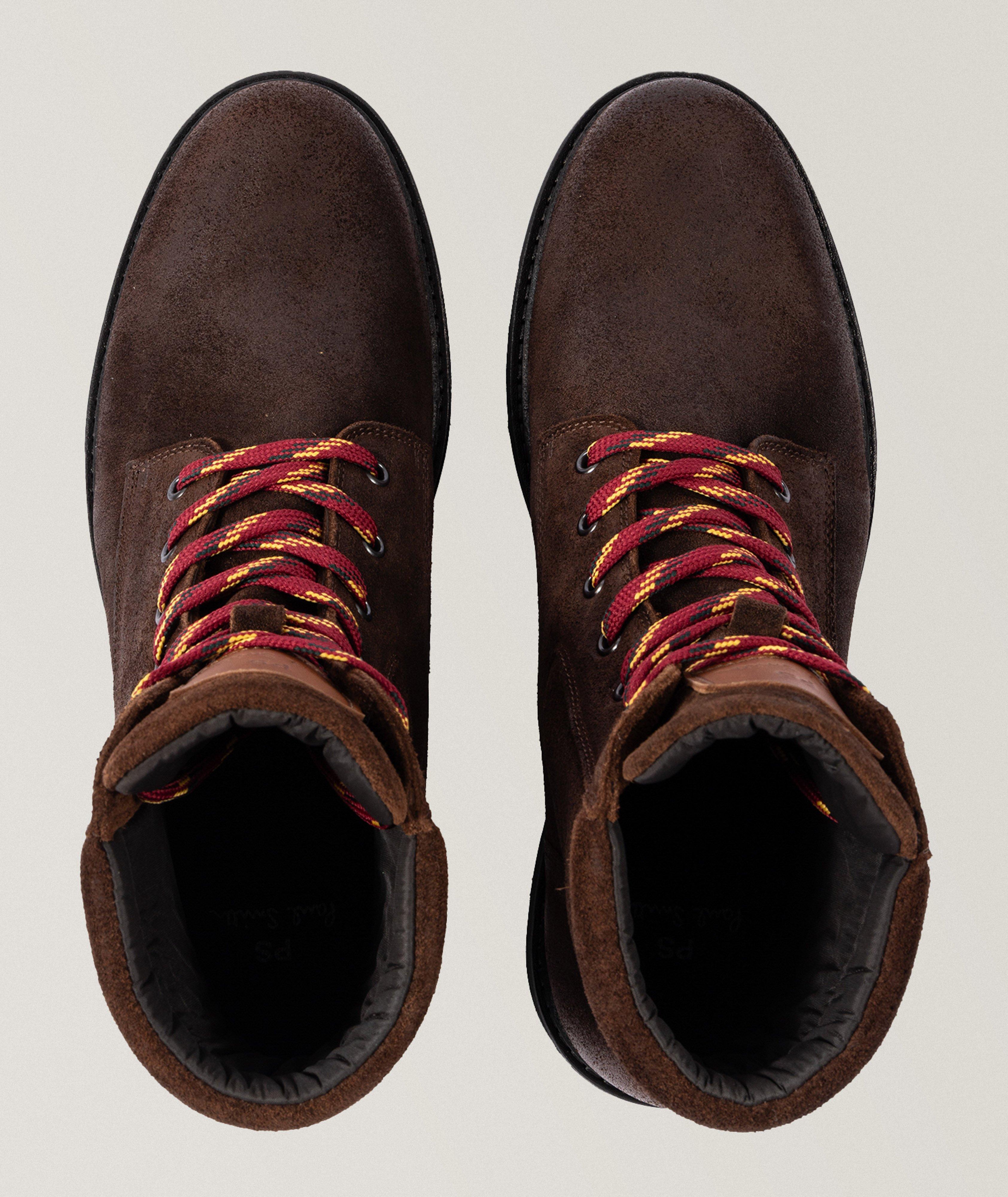 Oiled Suede Wedge Boots image 1