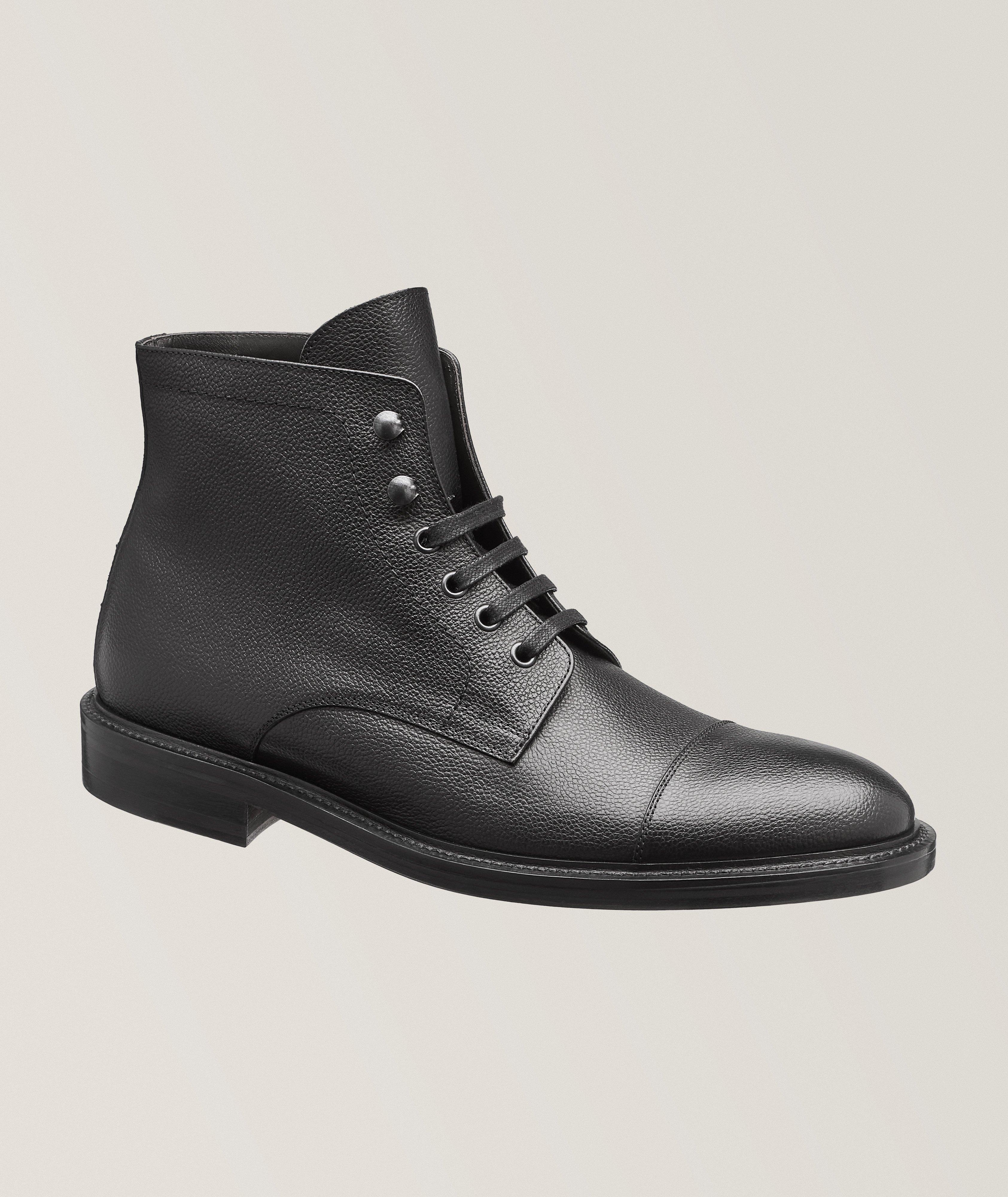 To Boot New York Botte Hollowell En Cuir Grenu En Noir , Taille Homme 12