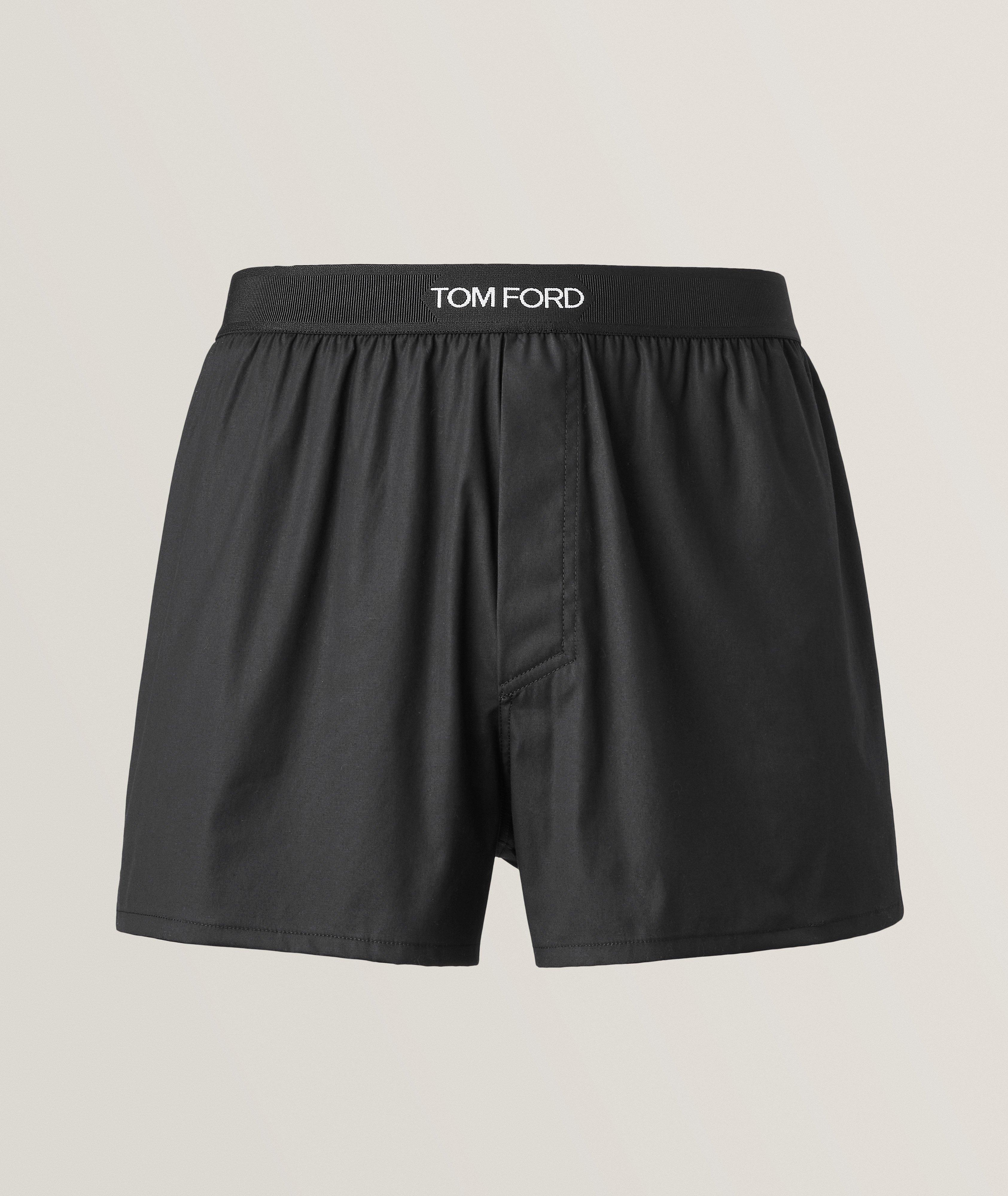 Tom Ford Boxeur Court En Popeline De Coton En Noir , Taille Homme Moyen