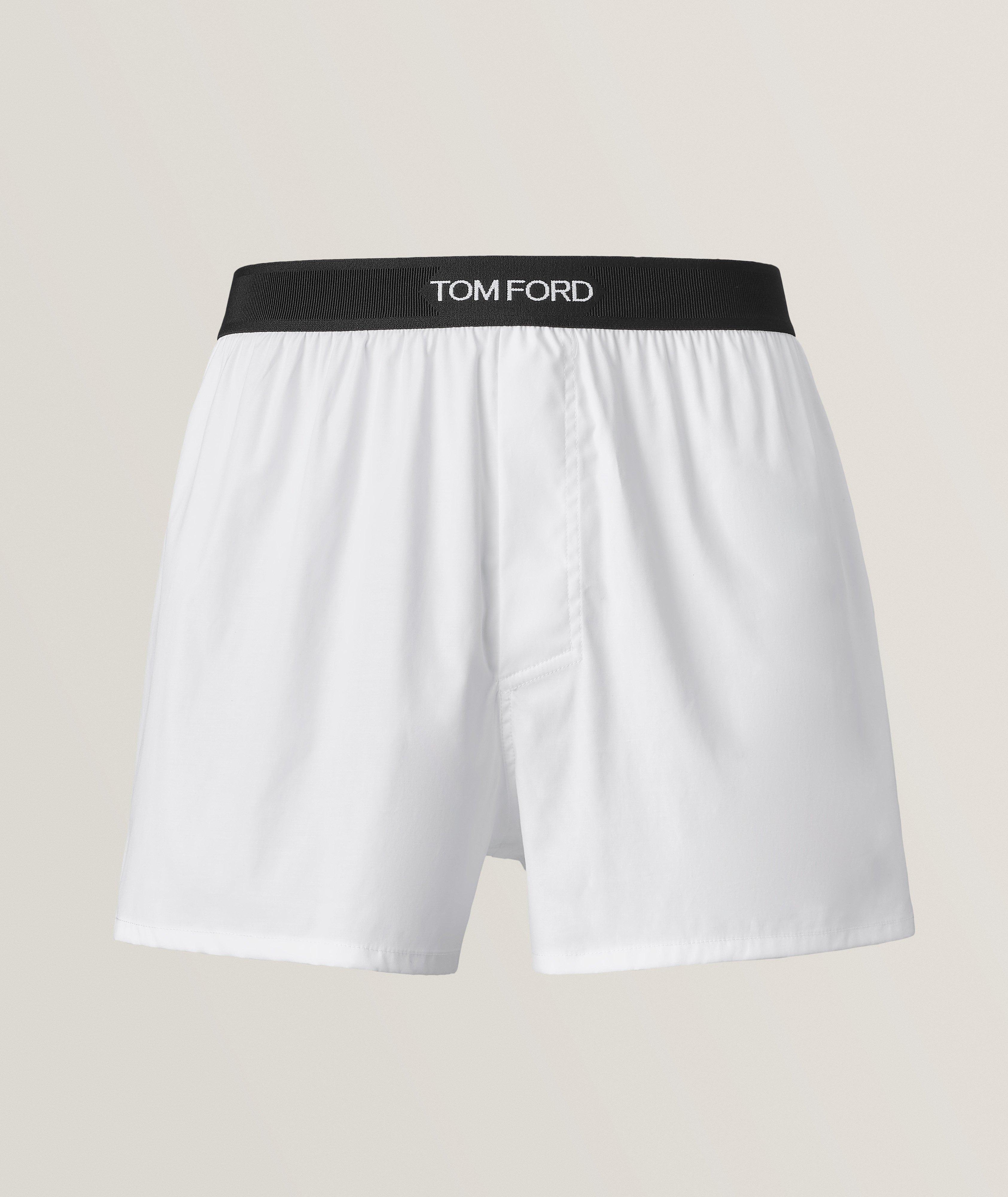 Tom Ford Boxeur Court En Popeline De Coton En Blanc , Taille Homme Petit