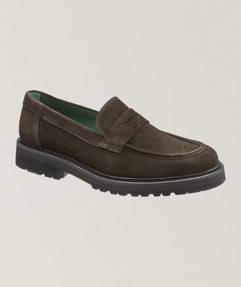 Brunello Cucinelli Suede Penny Loafers | Dress Shoes | Harry