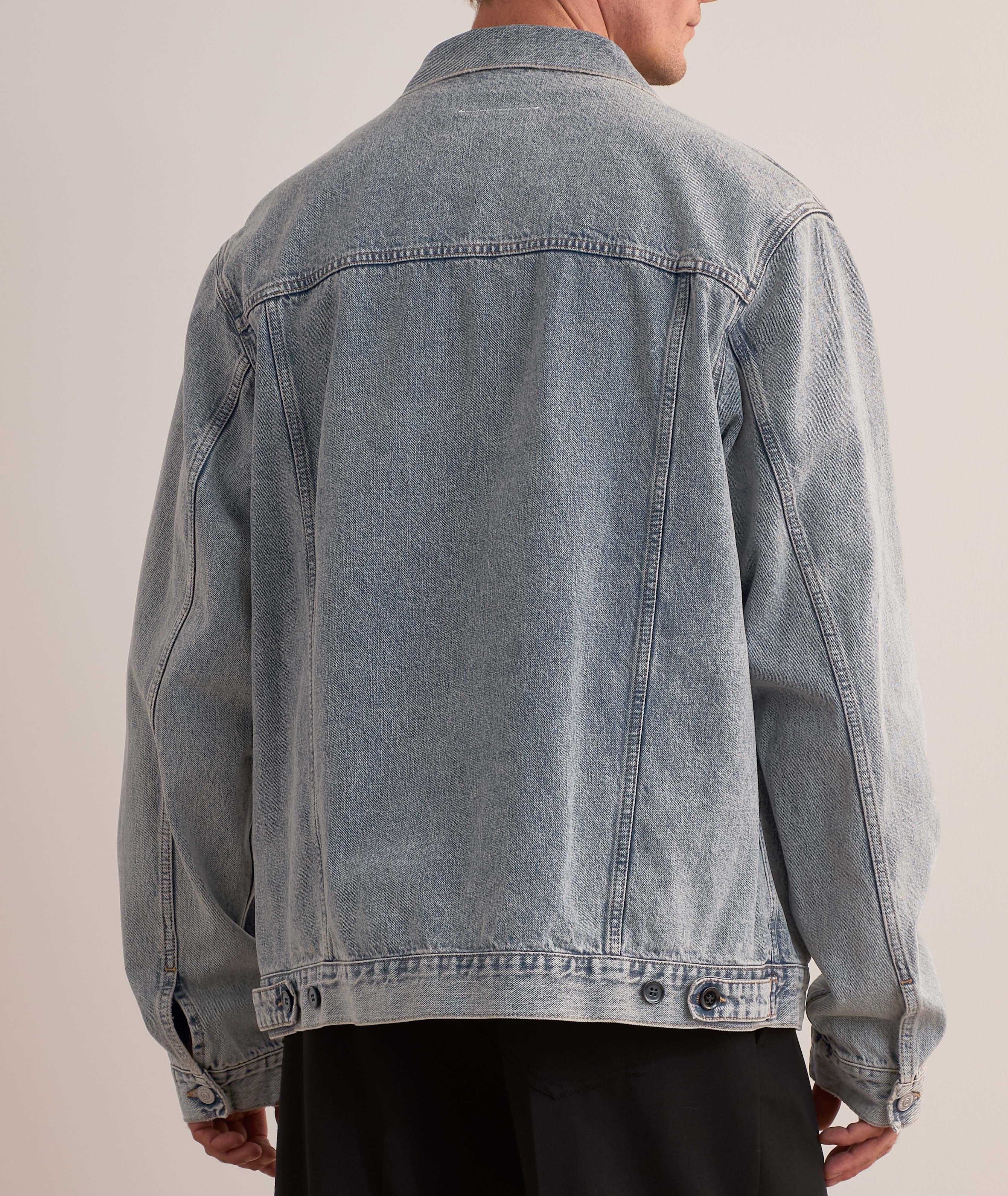 Cotton Asymmetrical Detail Denim Jacket  image 2