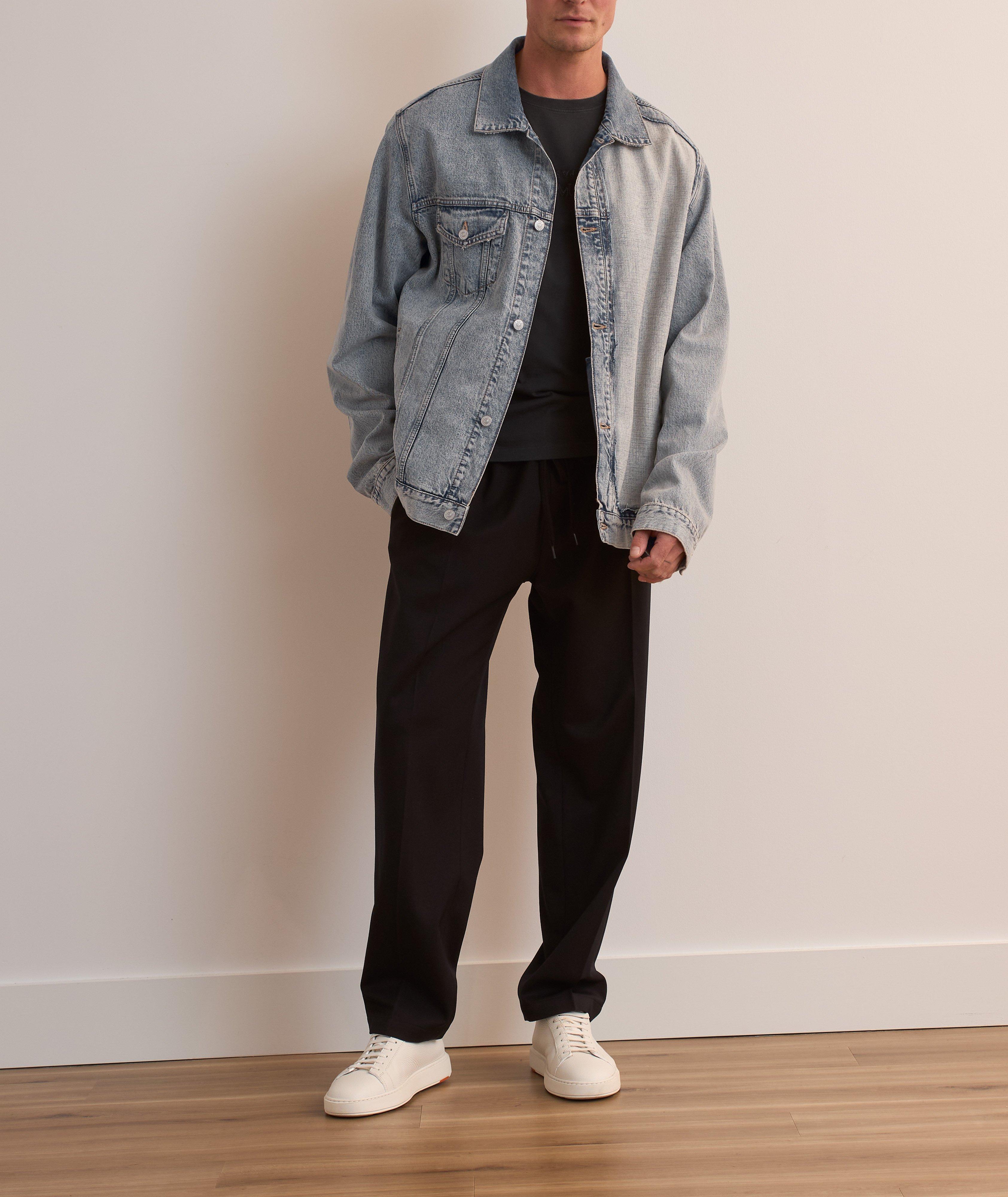 Cotton Asymmetrical Detail Denim Jacket  image 5