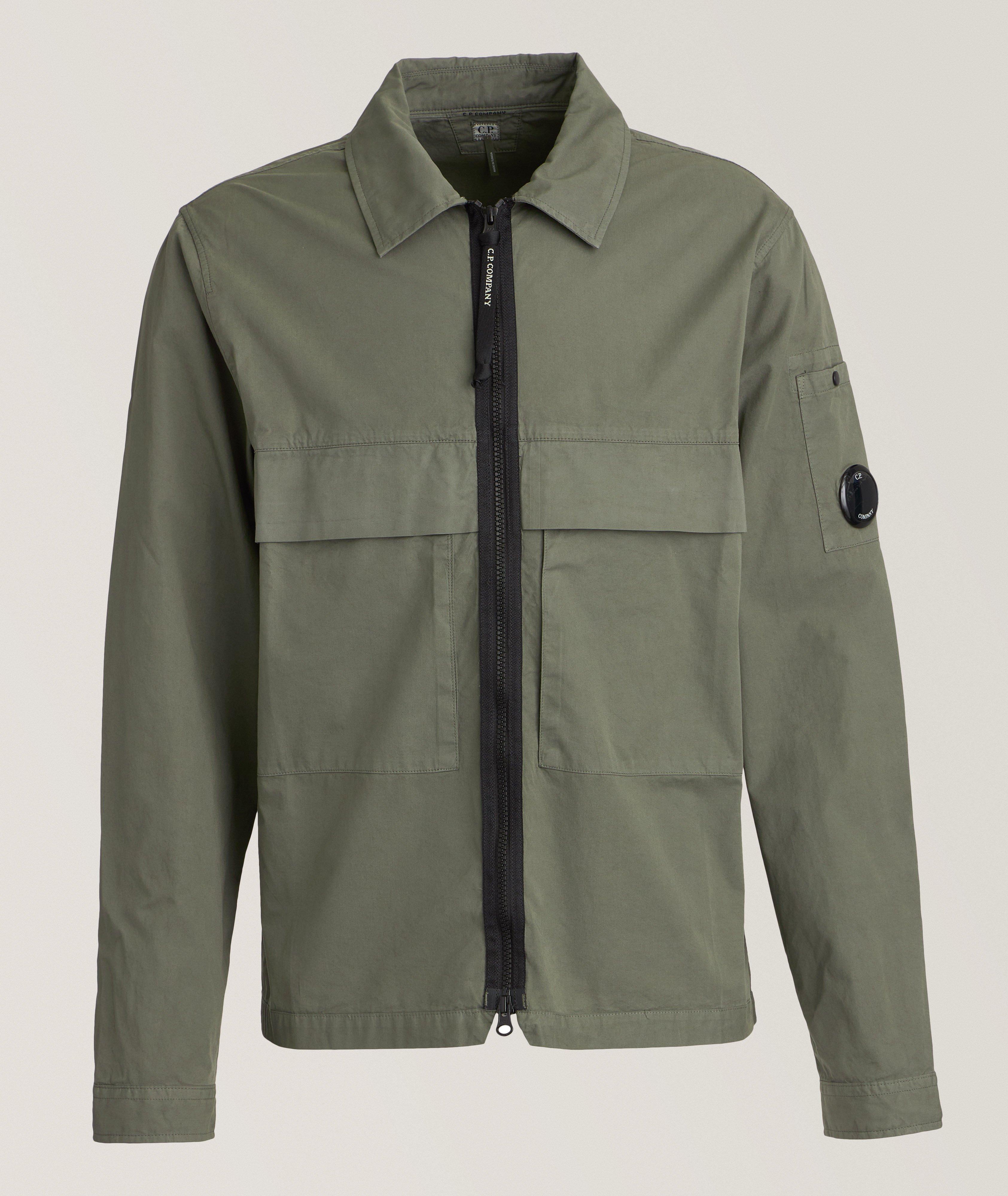 Contrast Zipper Cotton Overshirt  image 0