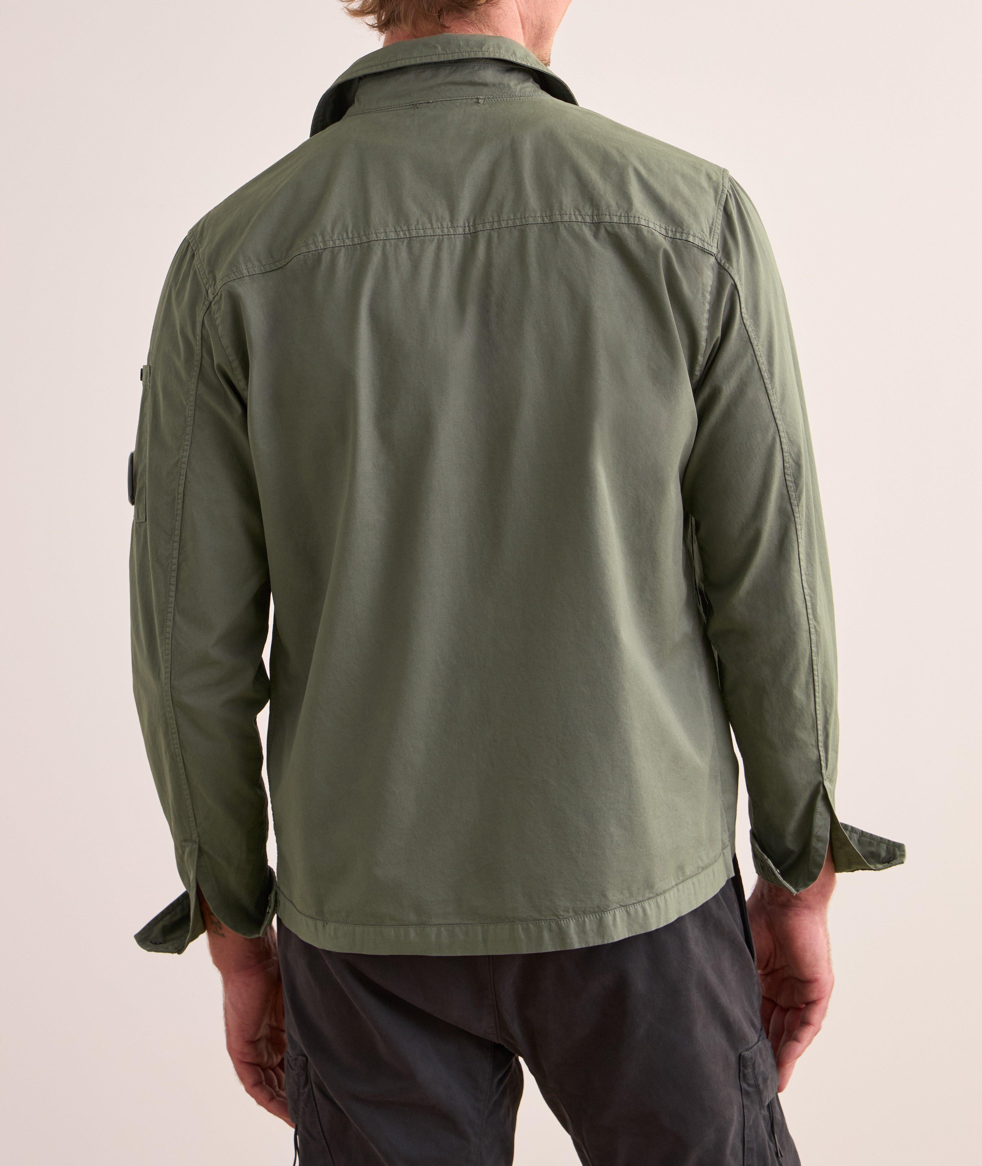 Contrast Zipper Cotton Overshirt  image 2