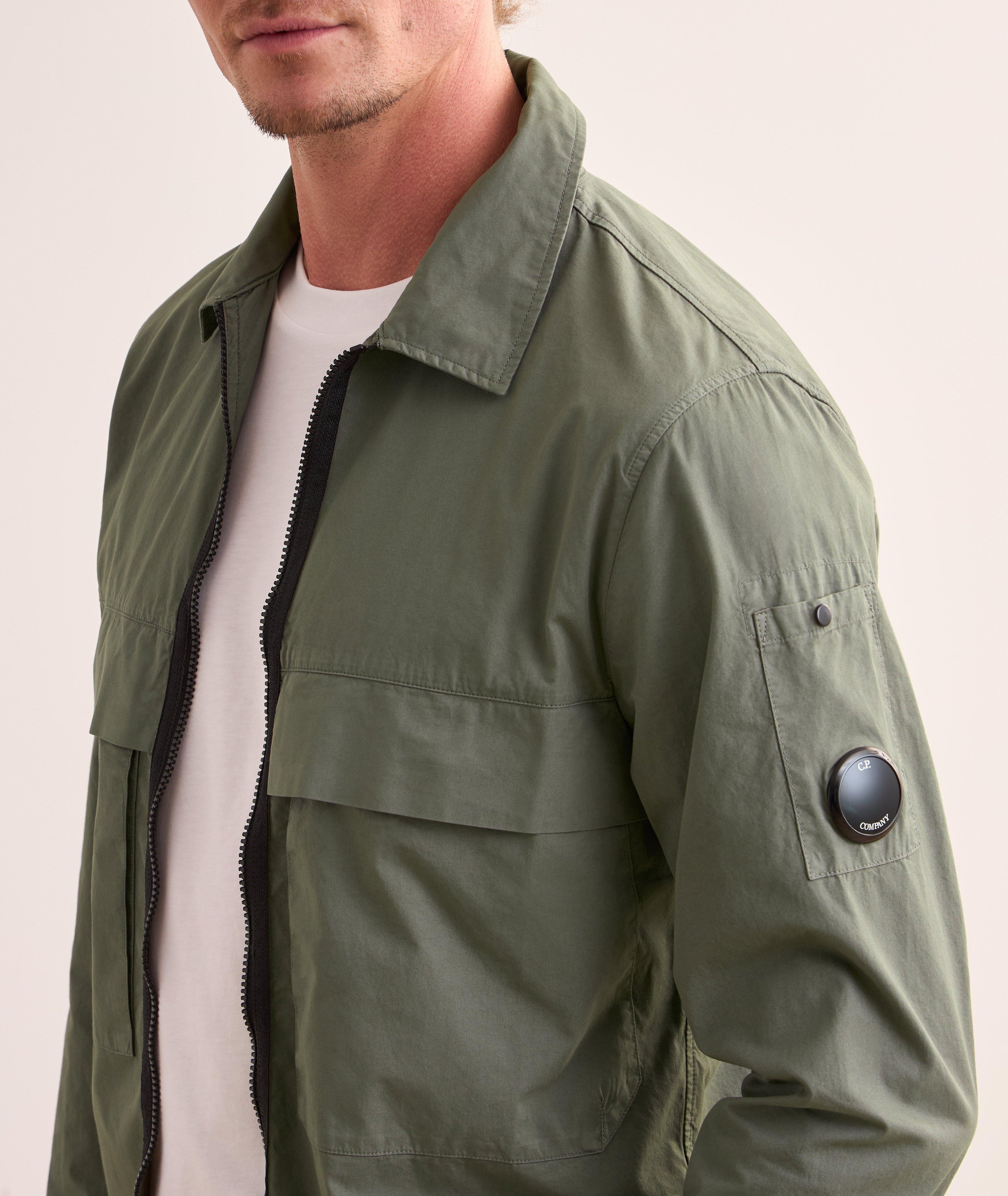 Contrast Zipper Cotton Overshirt  image 3