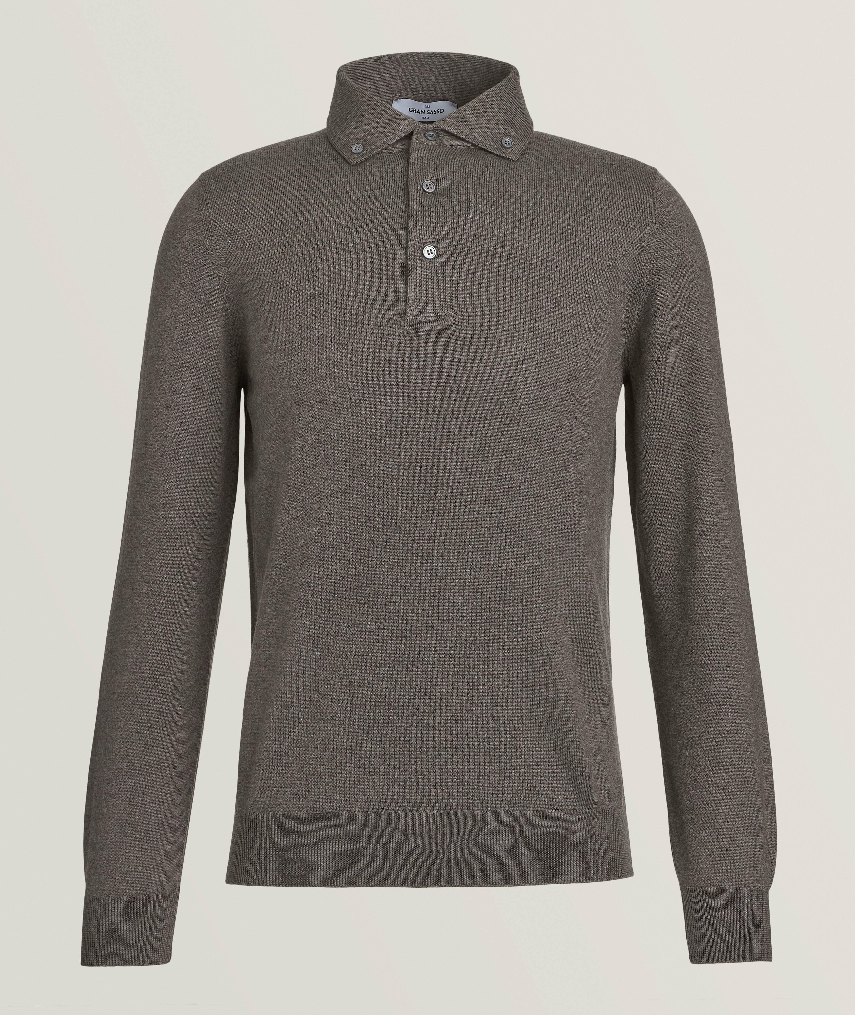 Gran Sasso Polo En Laine Vierge En Brun , Taille Homme 48