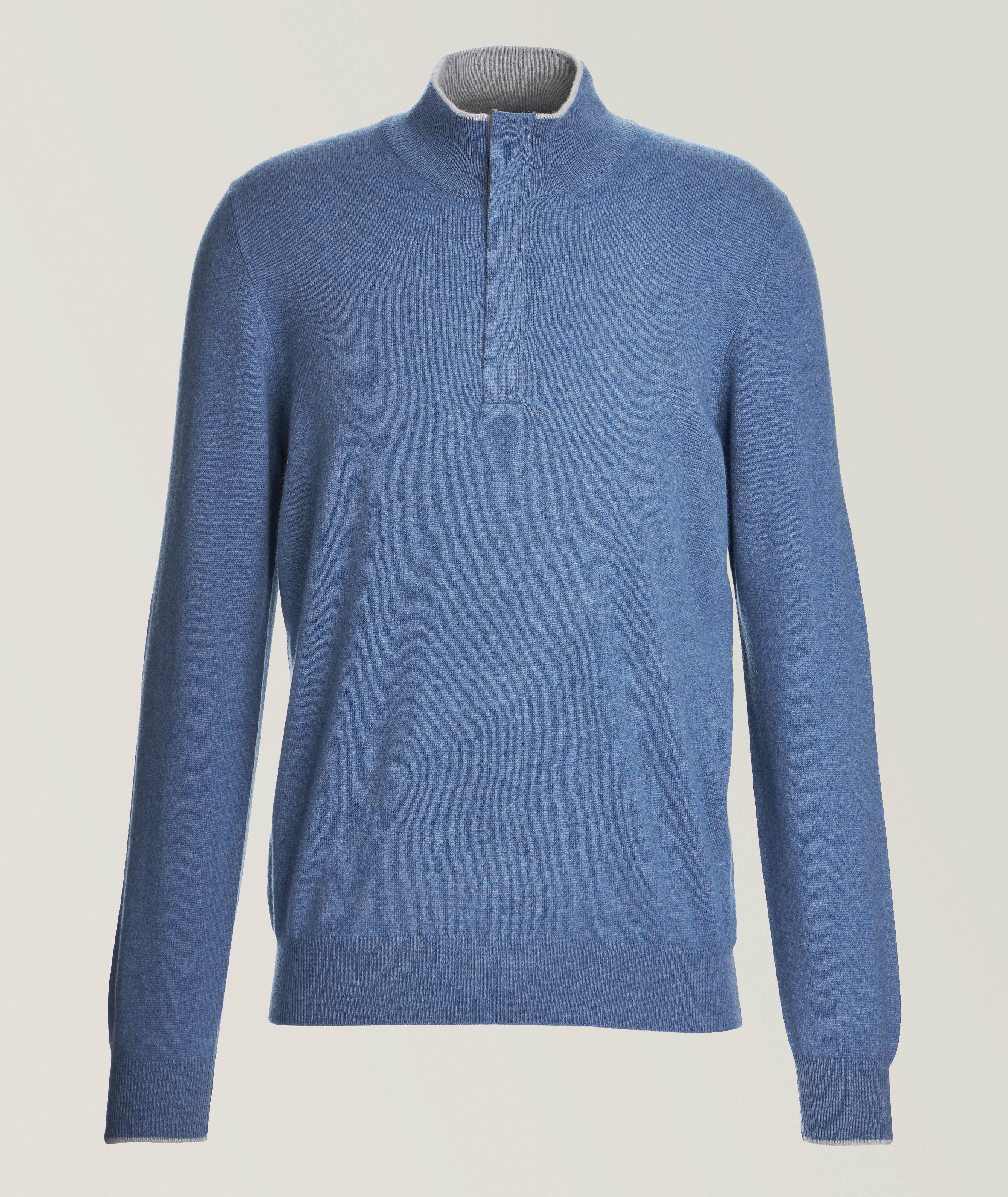 Wool-Blend Half-Zip Sweater