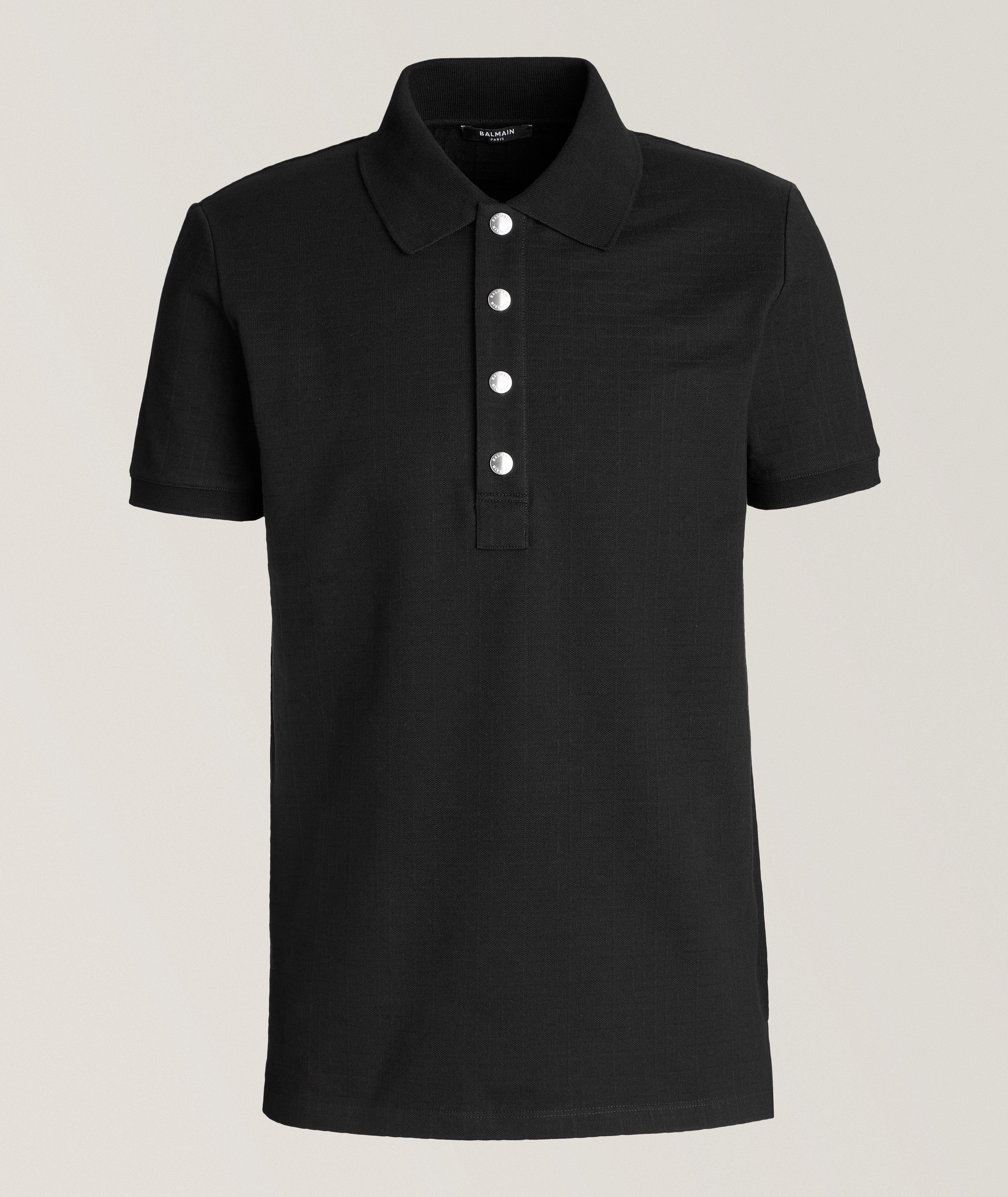 Jacquard Cotton PiquÃ© Polo