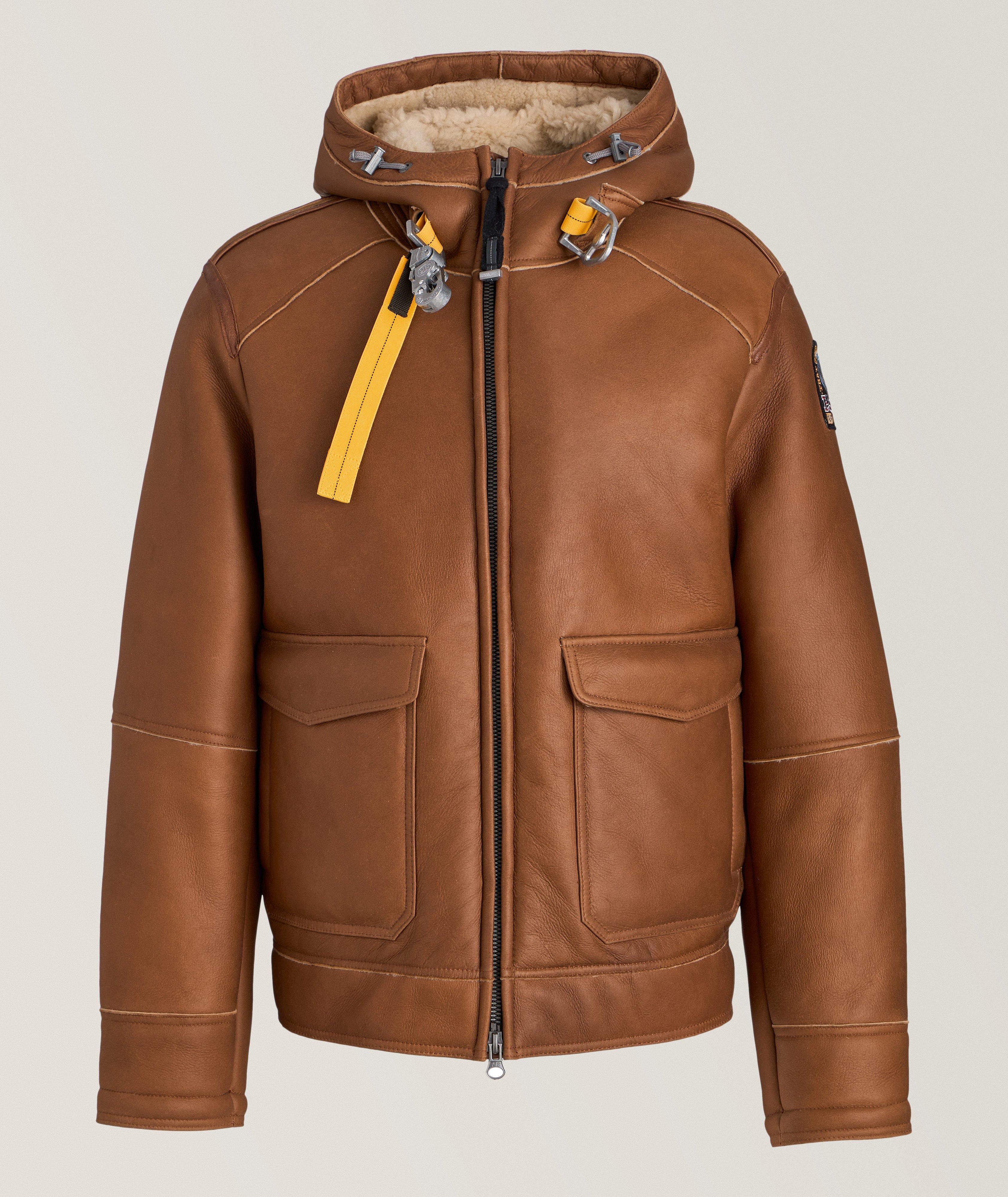 Parajumpers Blouson Elton En Cuir, Édition Spéciale En Brun , Taille Homme TTG