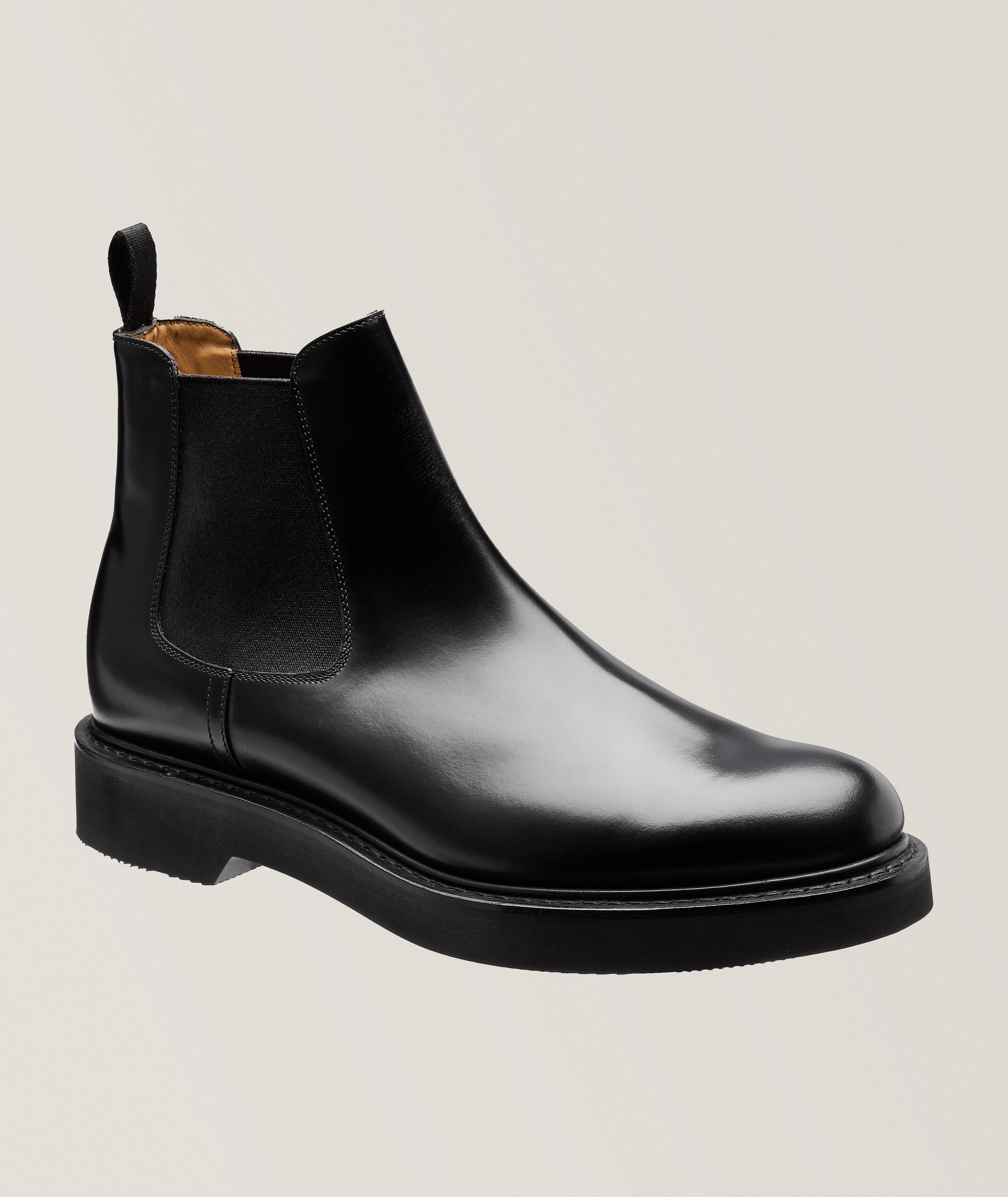 Church's Botte De Style Chelsea En Cuir Poli En Noir , Taille Homme 9.5