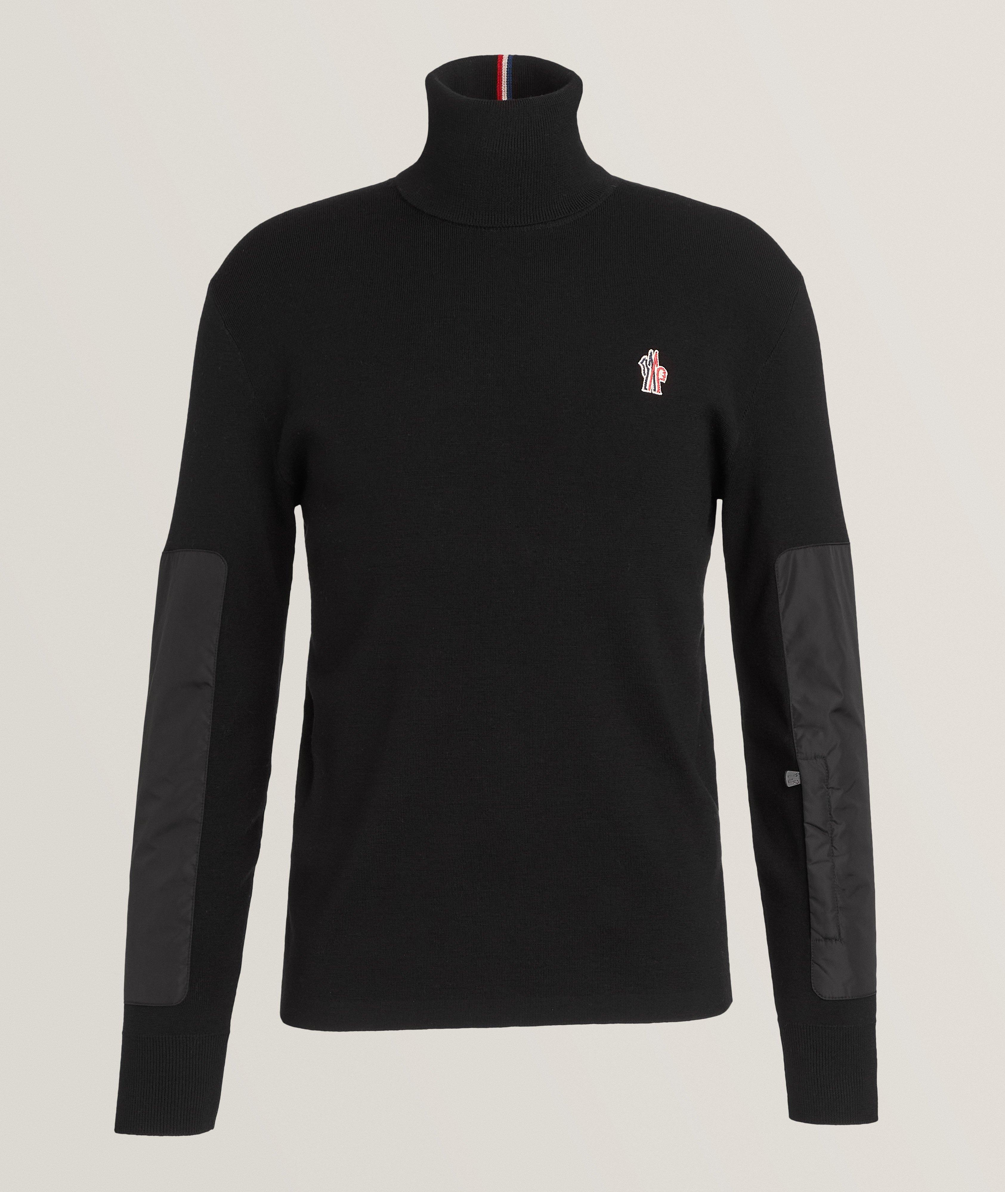 Moncler Pull À Col Roulé, Collection Grenoble En Noir , Taille Homme Grand