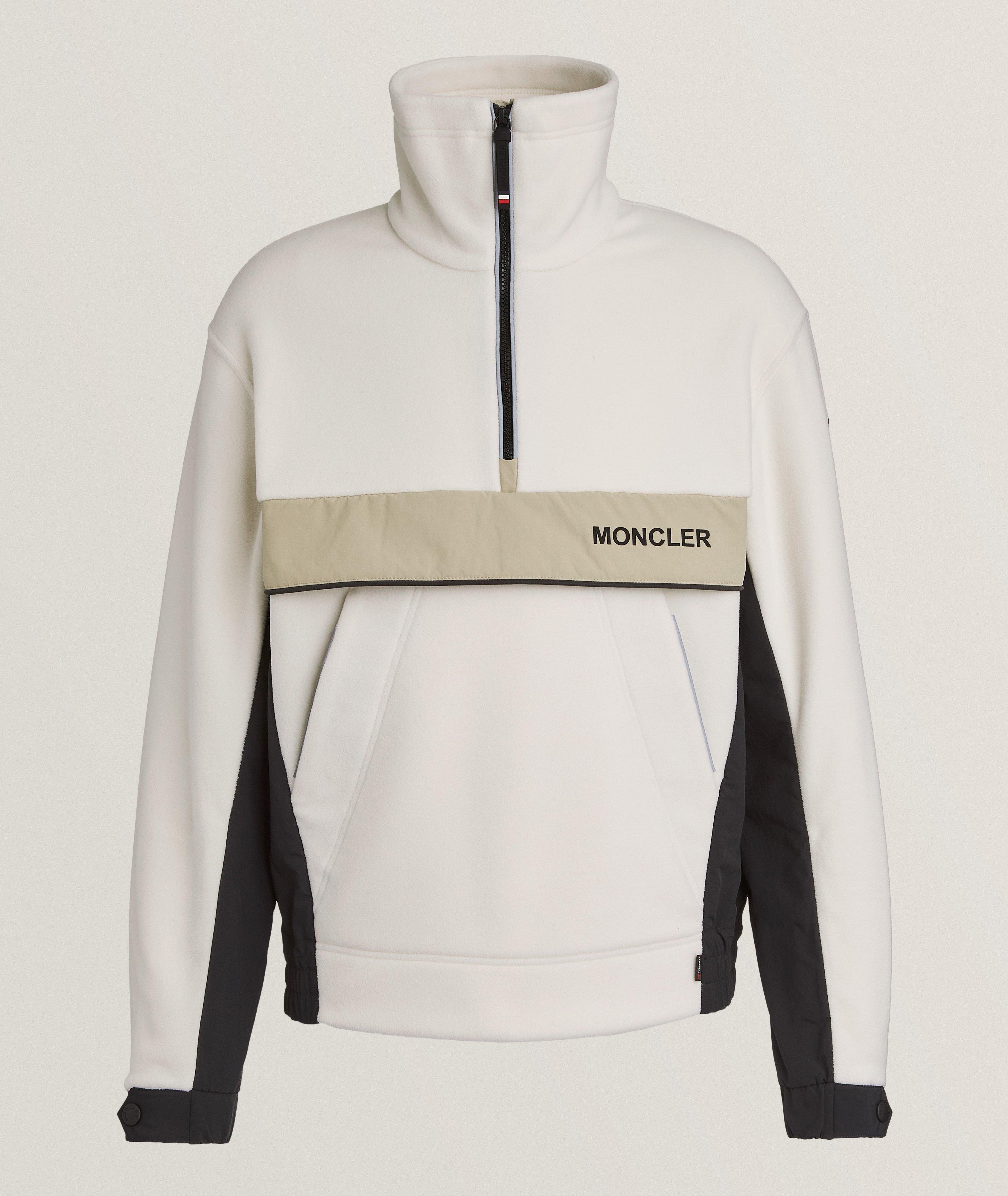 Moncler Pull À Demi-Glissière, Collection Grenoble En Beige , Taille Homme Petit