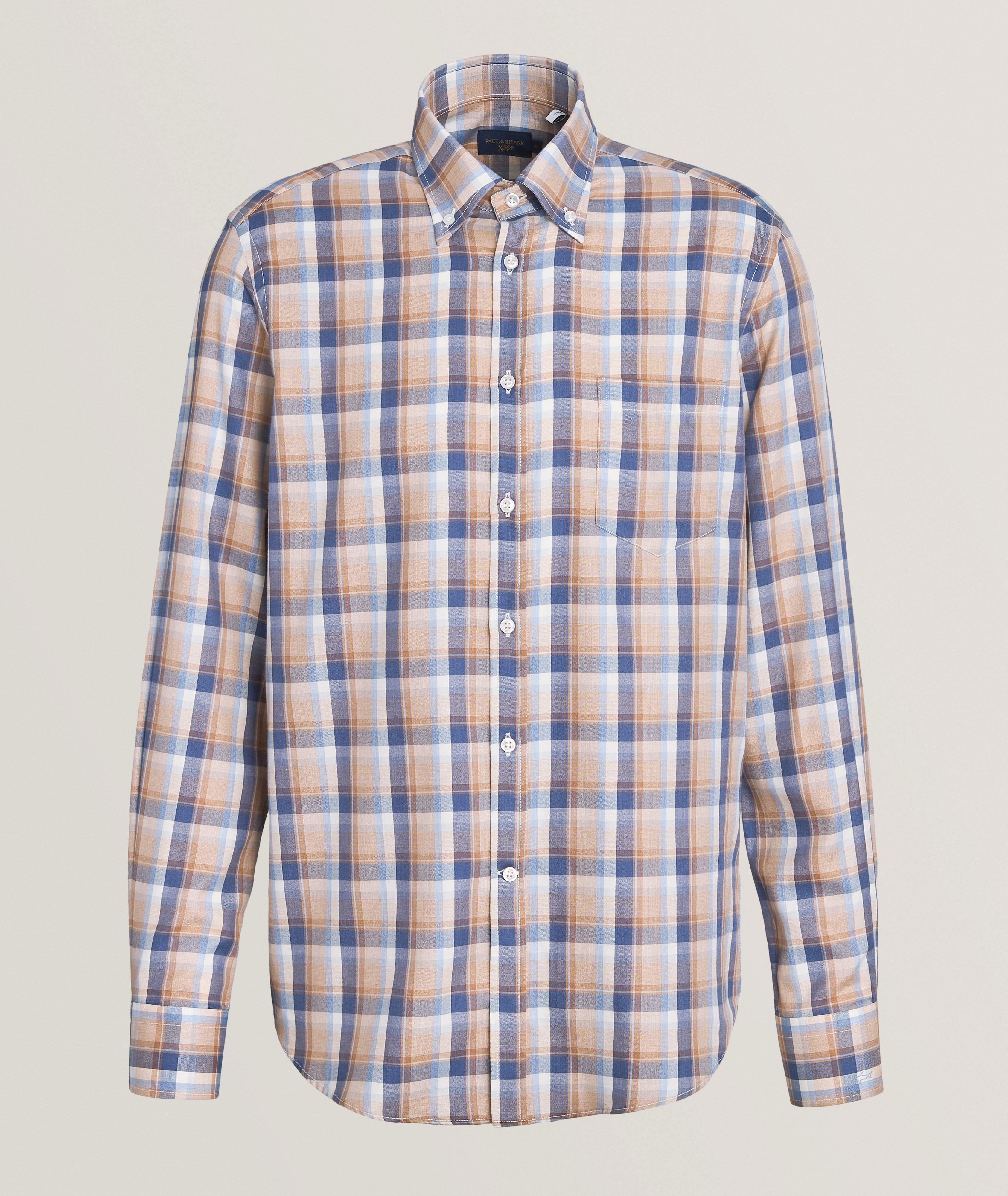 Check Cotton-Lyocell Sport Shirt image 0