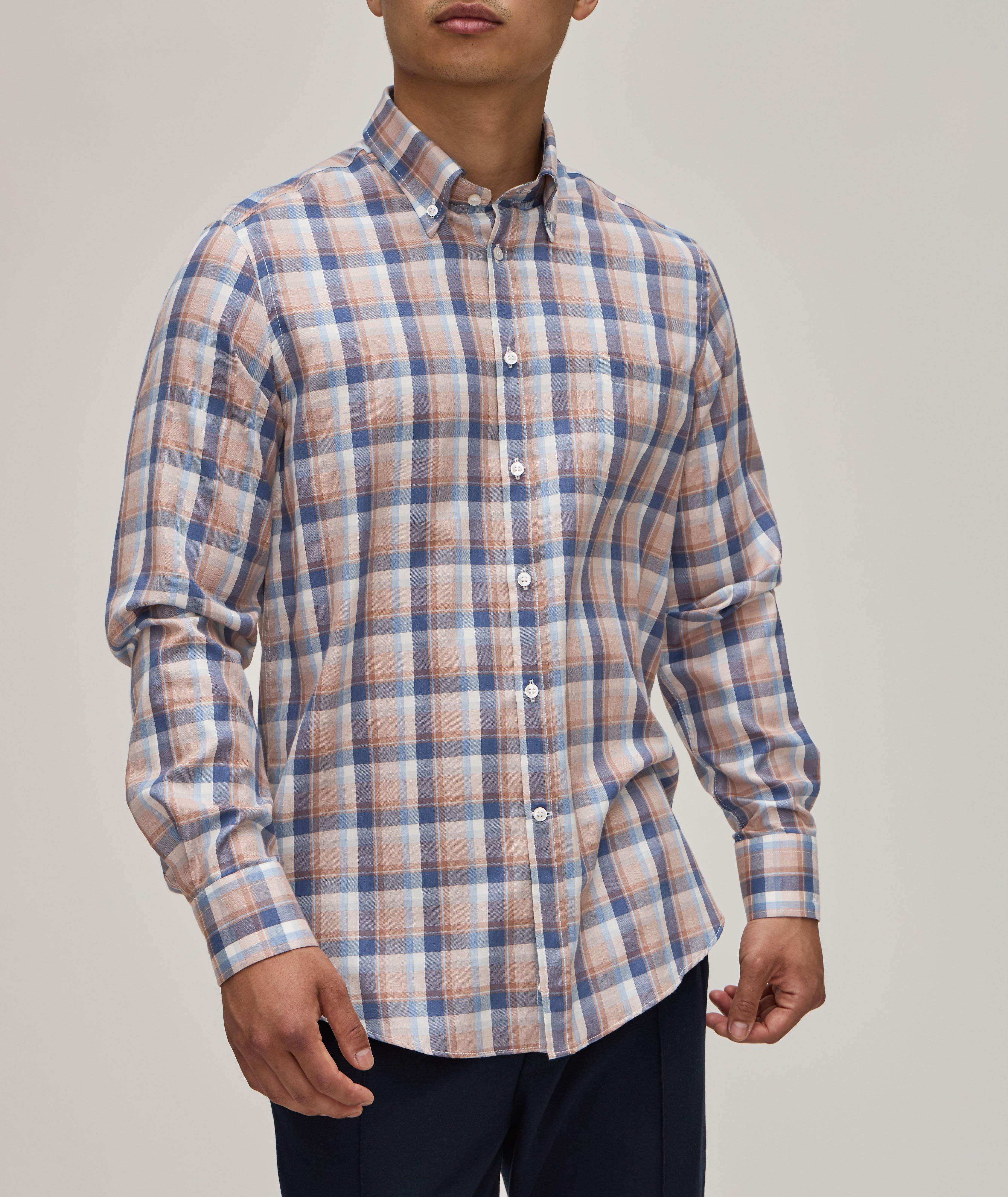 Check Cotton-Lyocell Sport Shirt image 1
