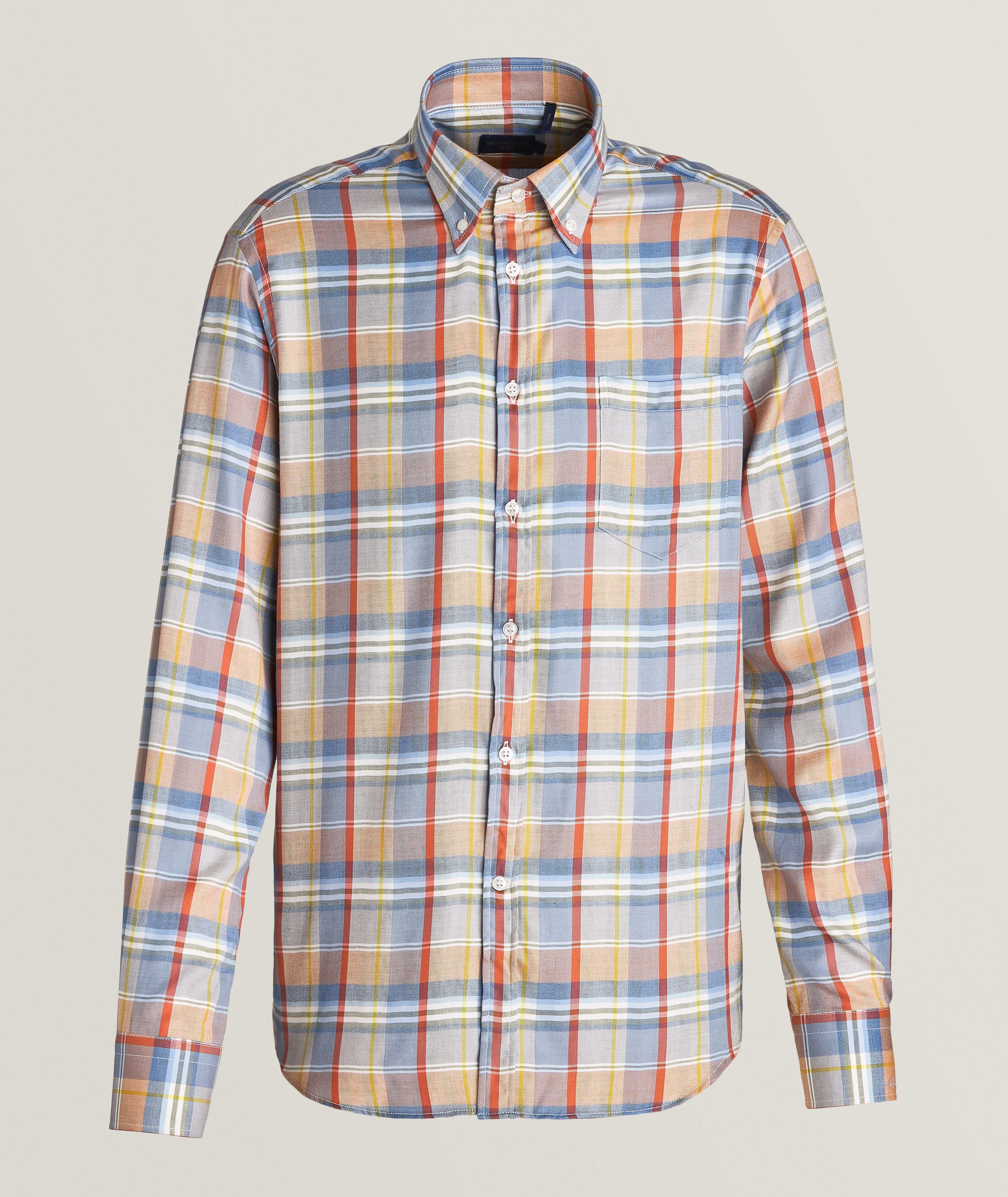 Cotton-Lyocell Blend Check Shirt image 0