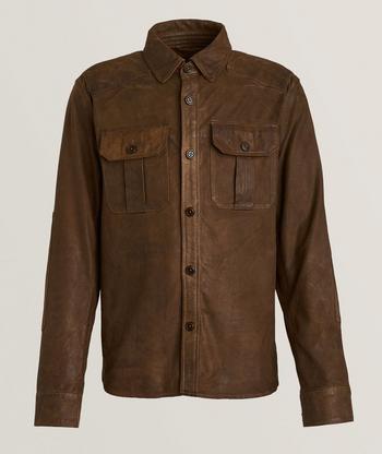 Emporio Armani Icon Perforated Goat Suede Jacket | Coats Emporio Armani Icon Perforated Goat Suede Jacket | Coats