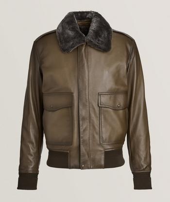 Parajumpers Josh Leather Aviator Jacket Leather Harry Rosen