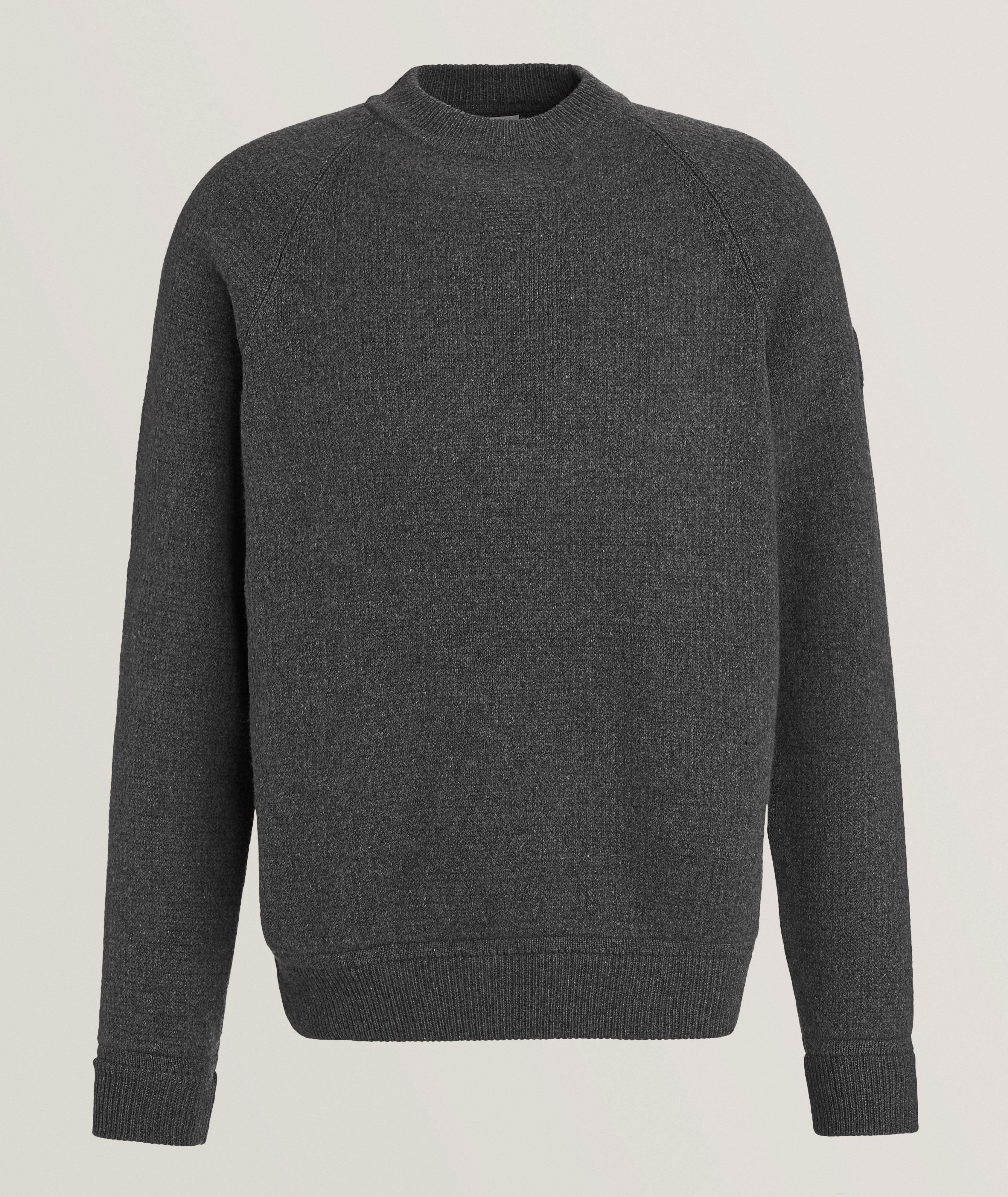 Moncler Pull En Laine Et En Cachemire À Encolure Ronde En Gris , Taille Homme Grand