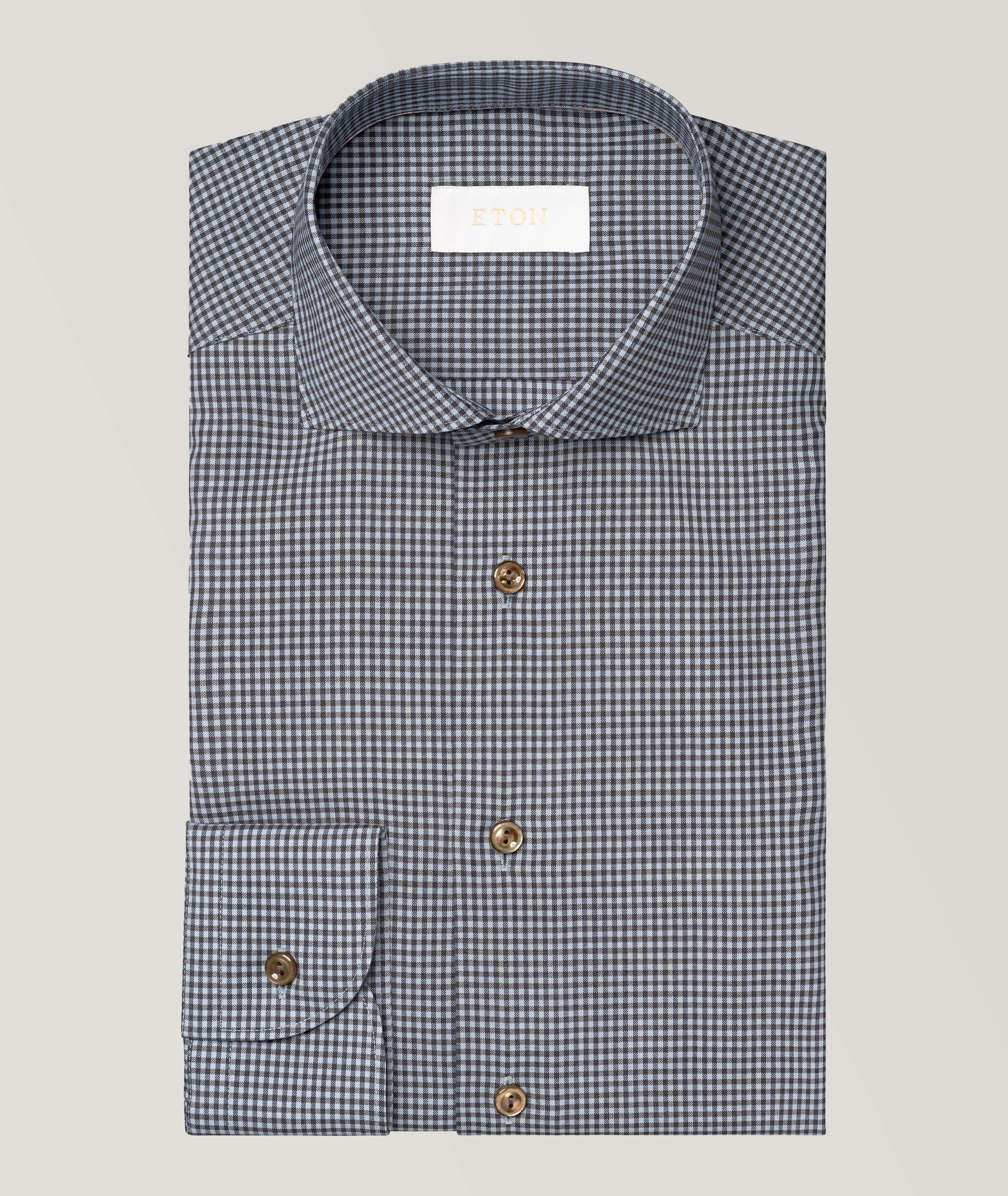 Contemporary-Fit Micro-Check Dress Shirt image 0