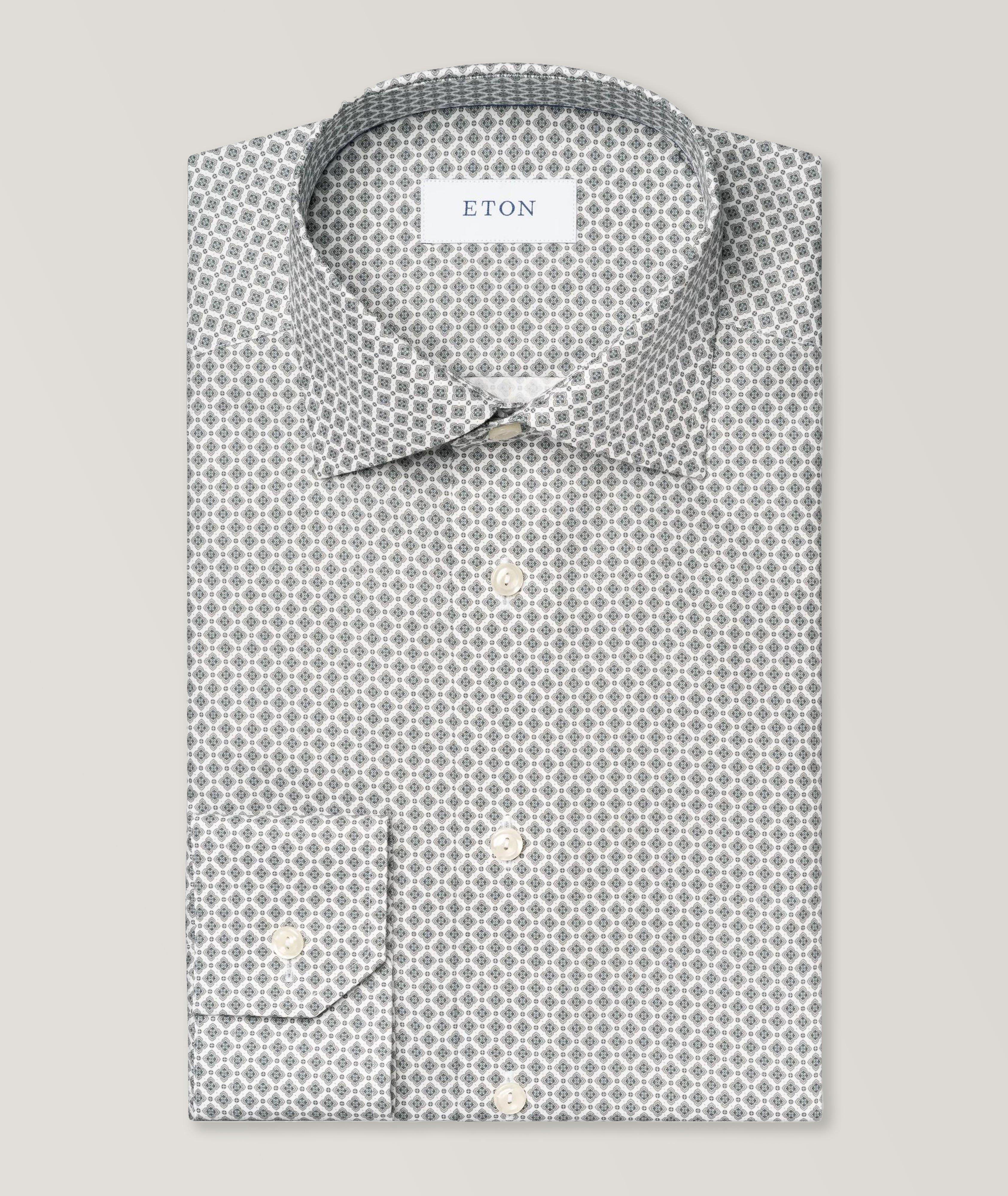 Eton Slim-Fit Medallion Cotton Tencel Lyocell Shirt