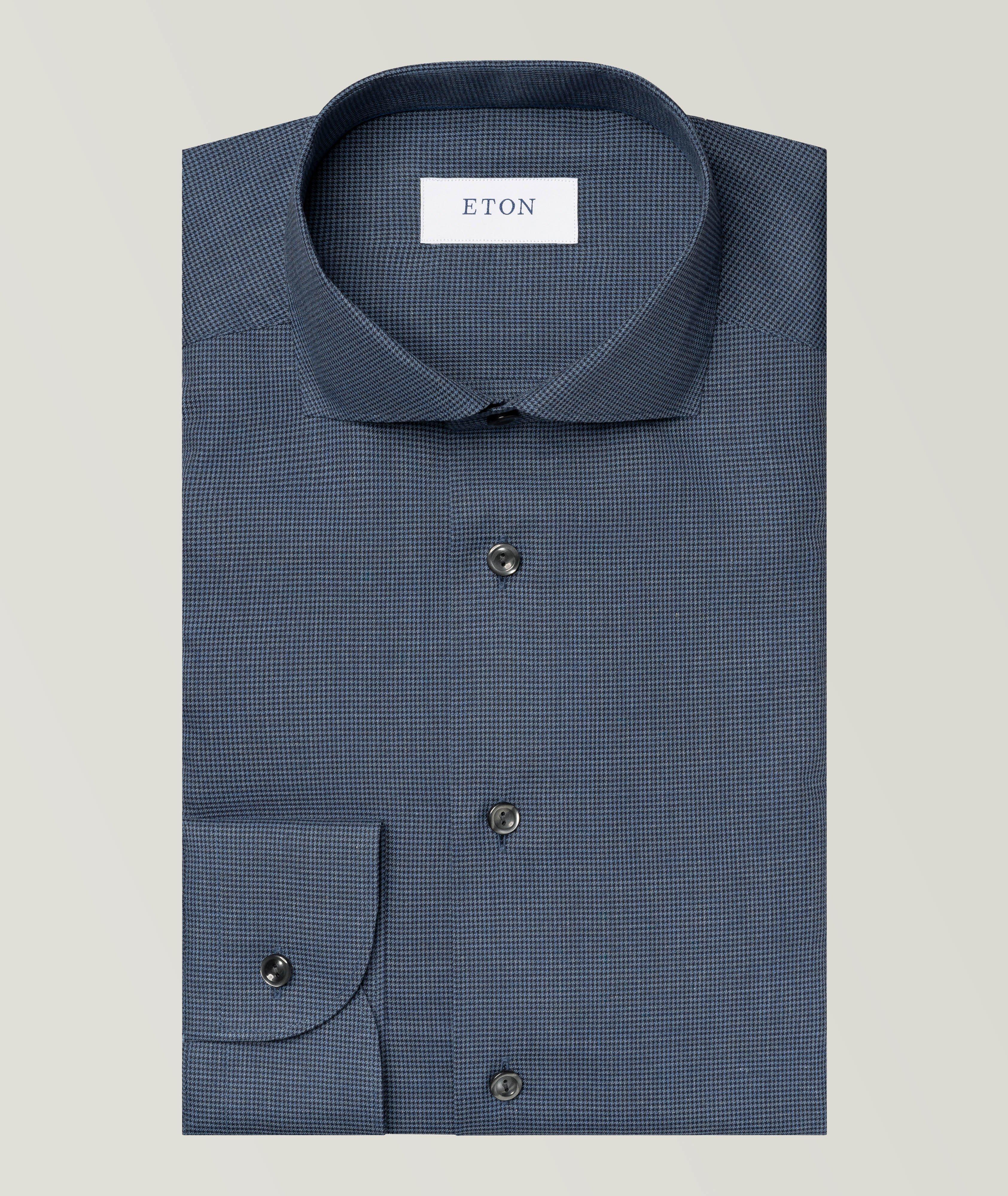 Slim-Fit Micro-Houndstooth Flannel Shirt image 0