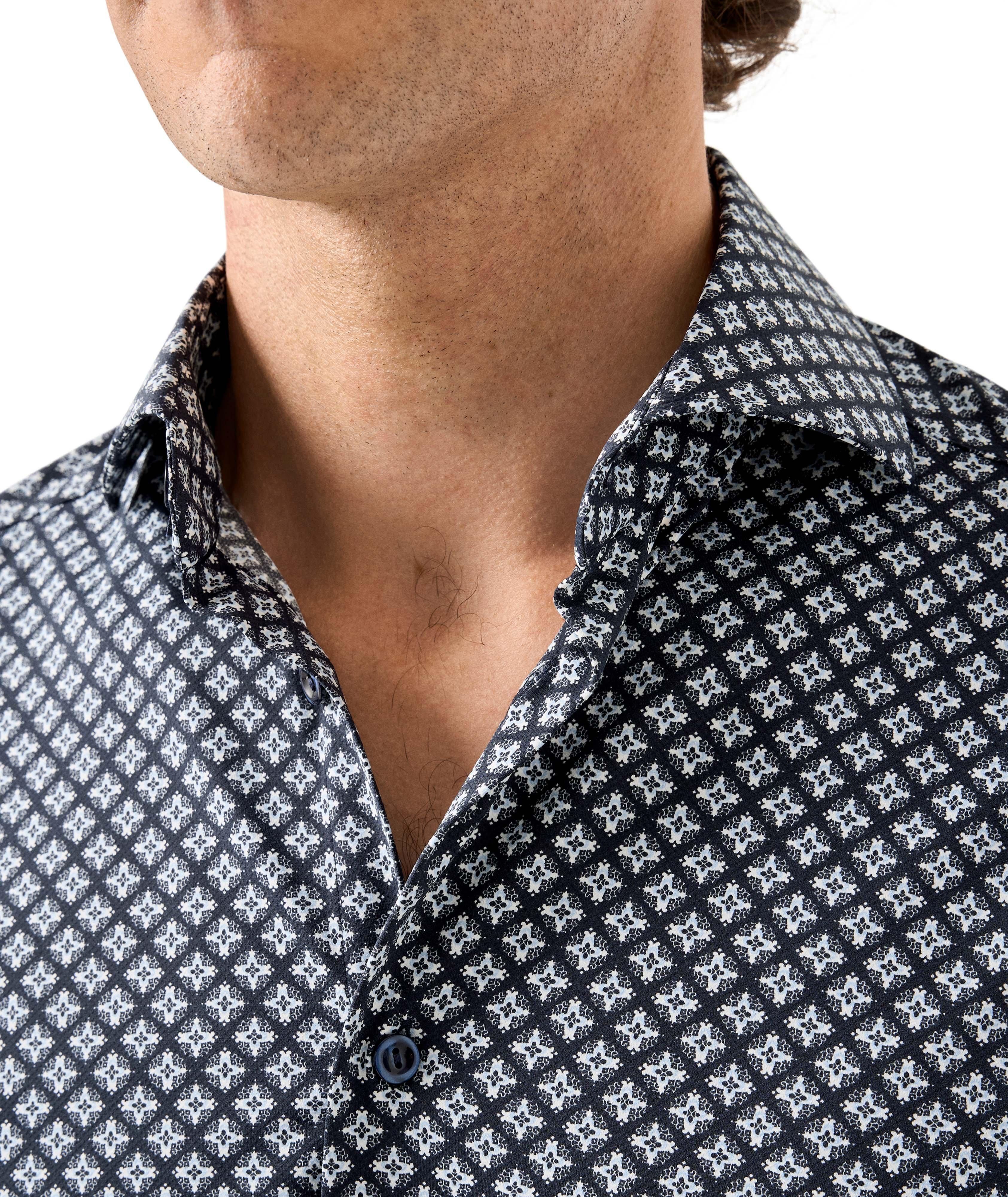 Slim-Fit Geometric Four-Way Stretch Dress Shirt image 3