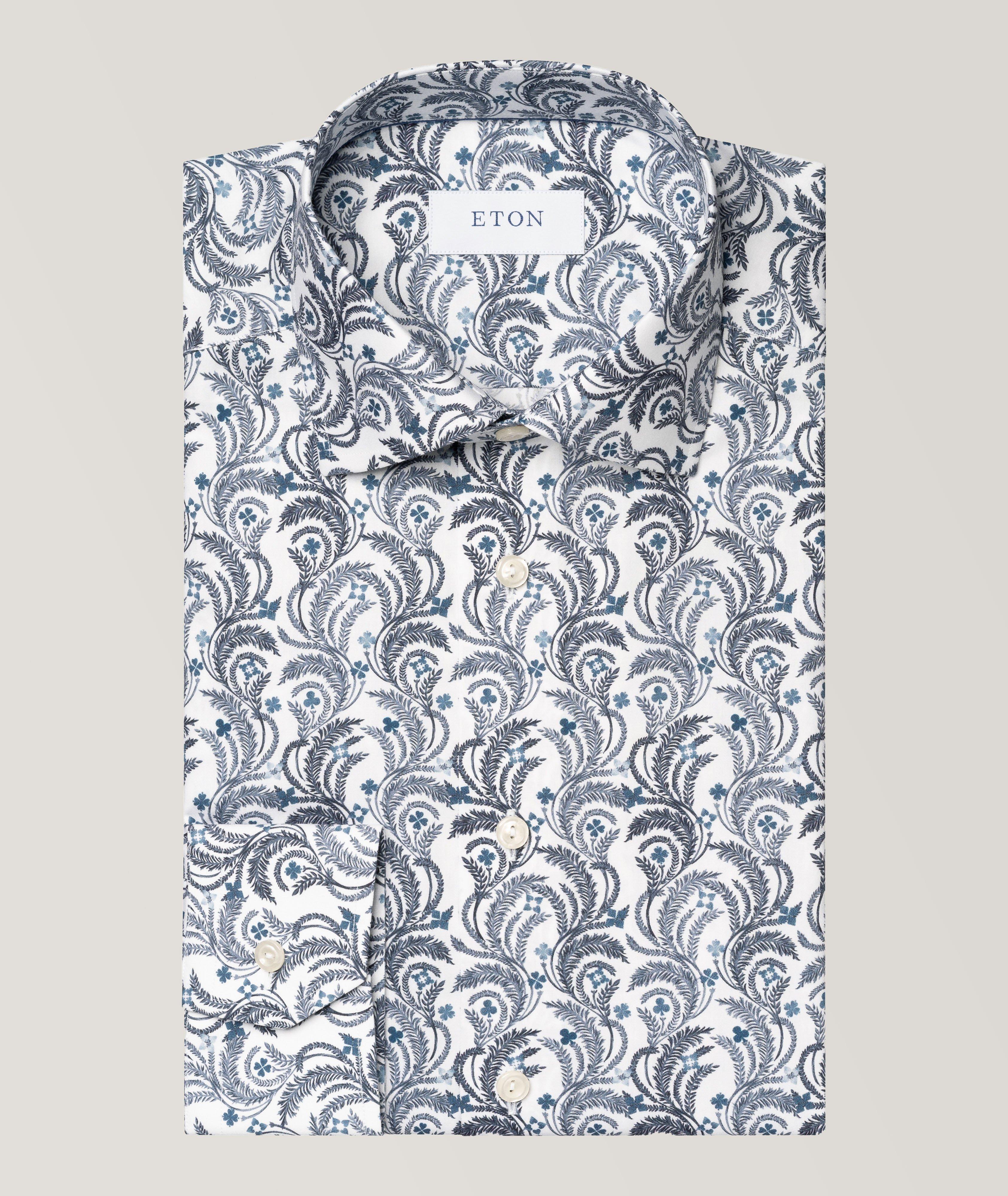 Slim-Fit Signature Twill Floral Dress Shirt image 0