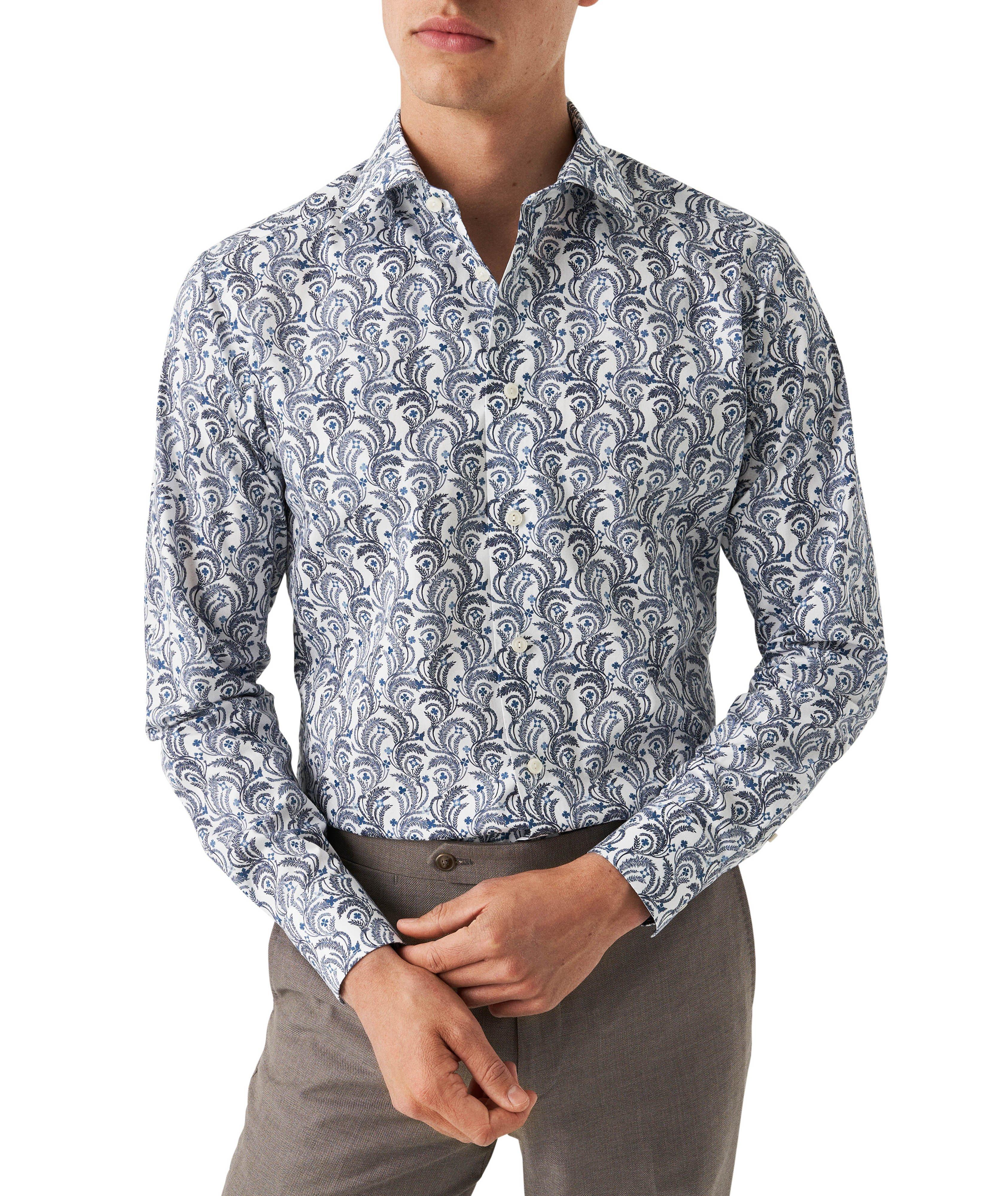 Slim-Fit Signature Twill Floral Dress Shirt image 1