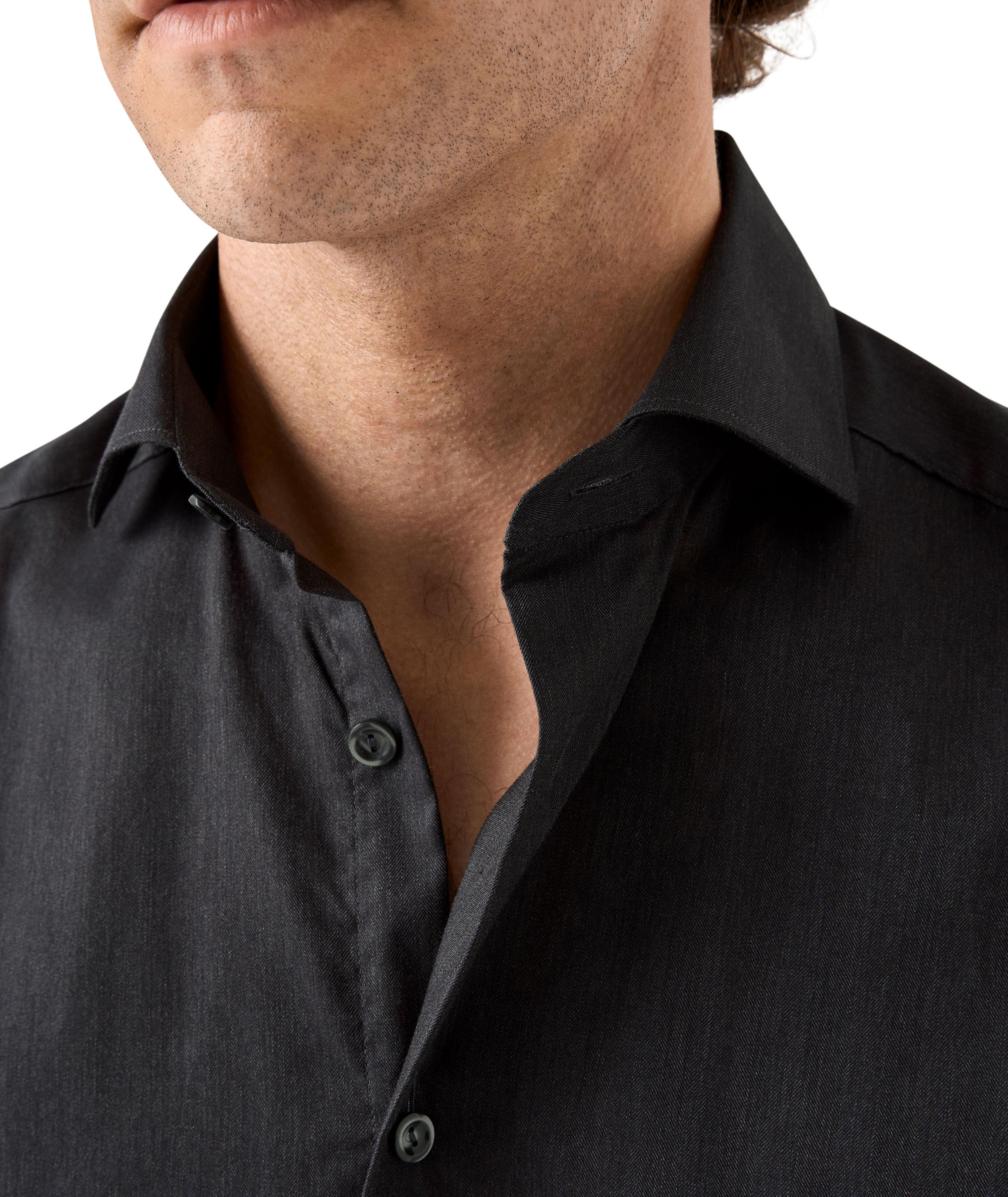 Contemporary-Fit Herringbone Flannel Shirt image 3