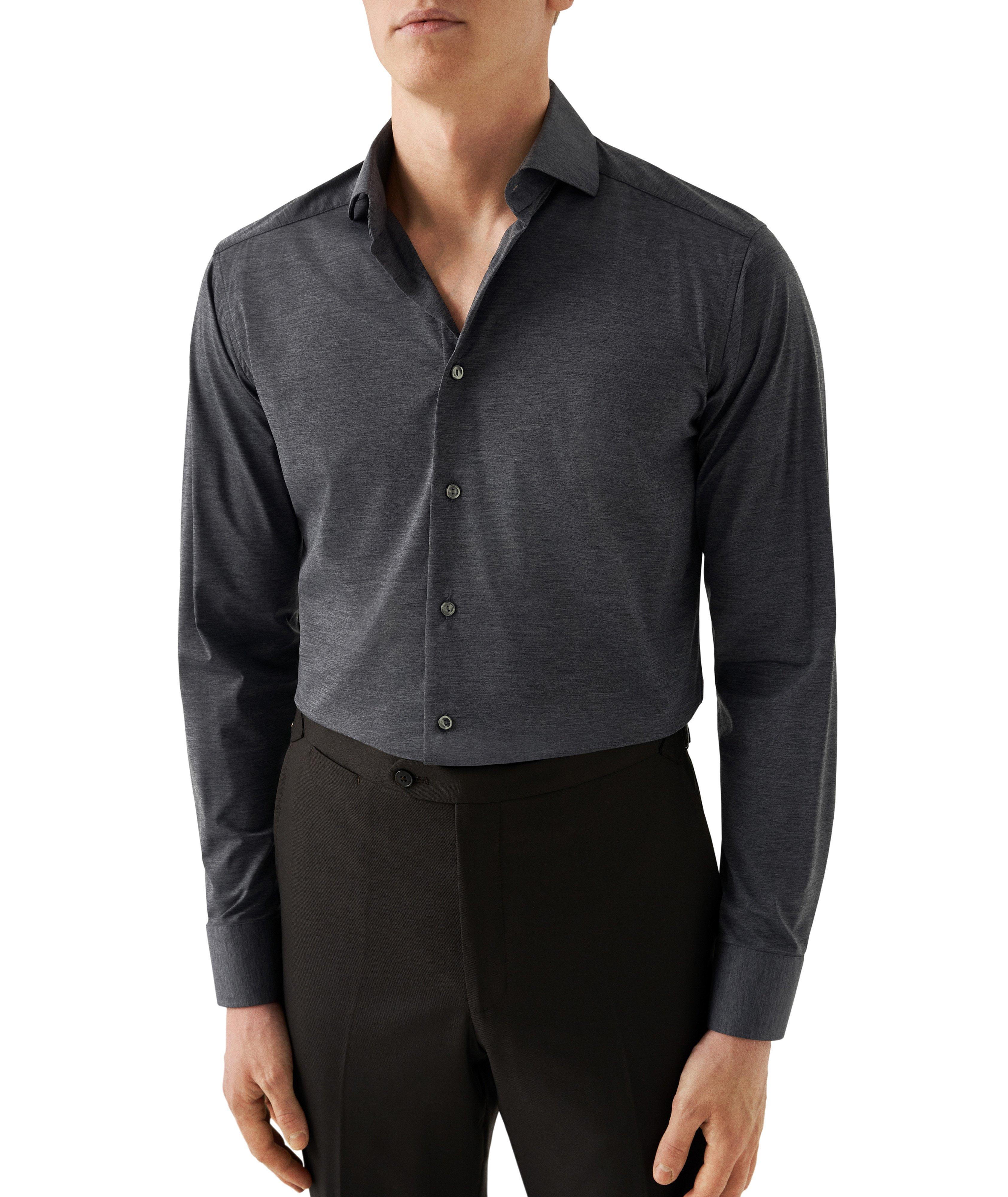 Chemise extensible chinée de coupe amincie image 1
