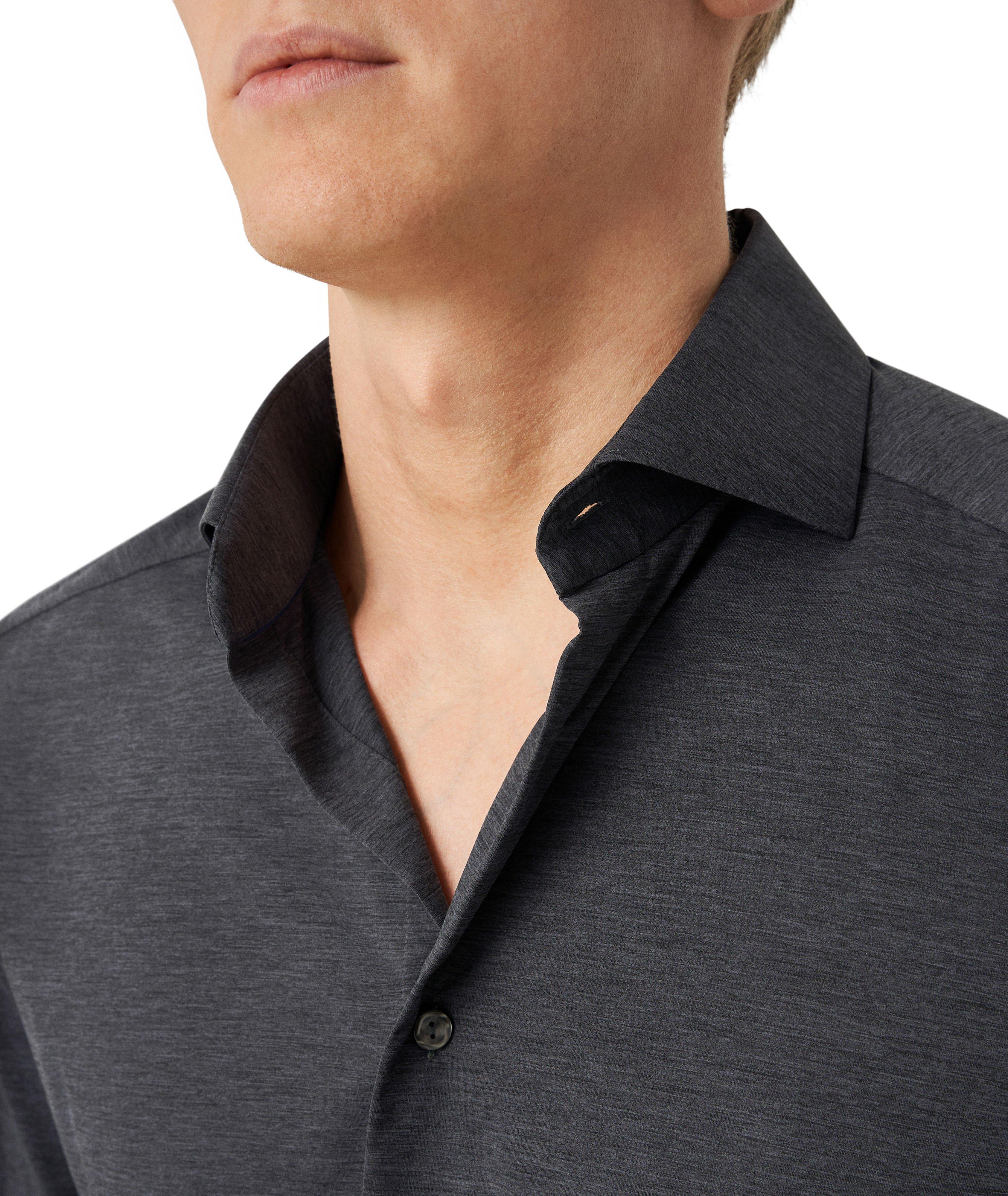 Chemise extensible chinée de coupe amincie image 3