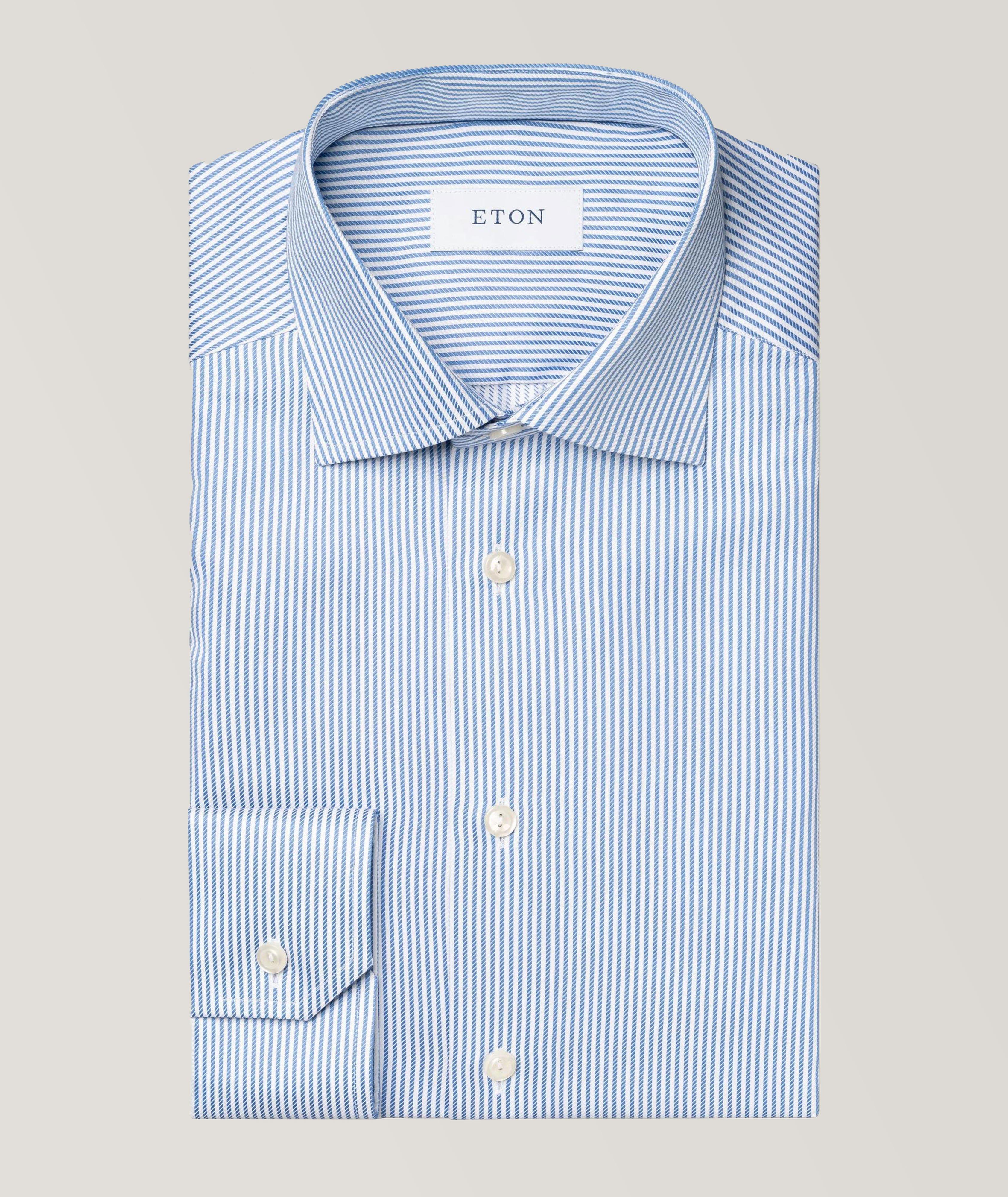 Slim-Fit Striped Dress Shirt image 0