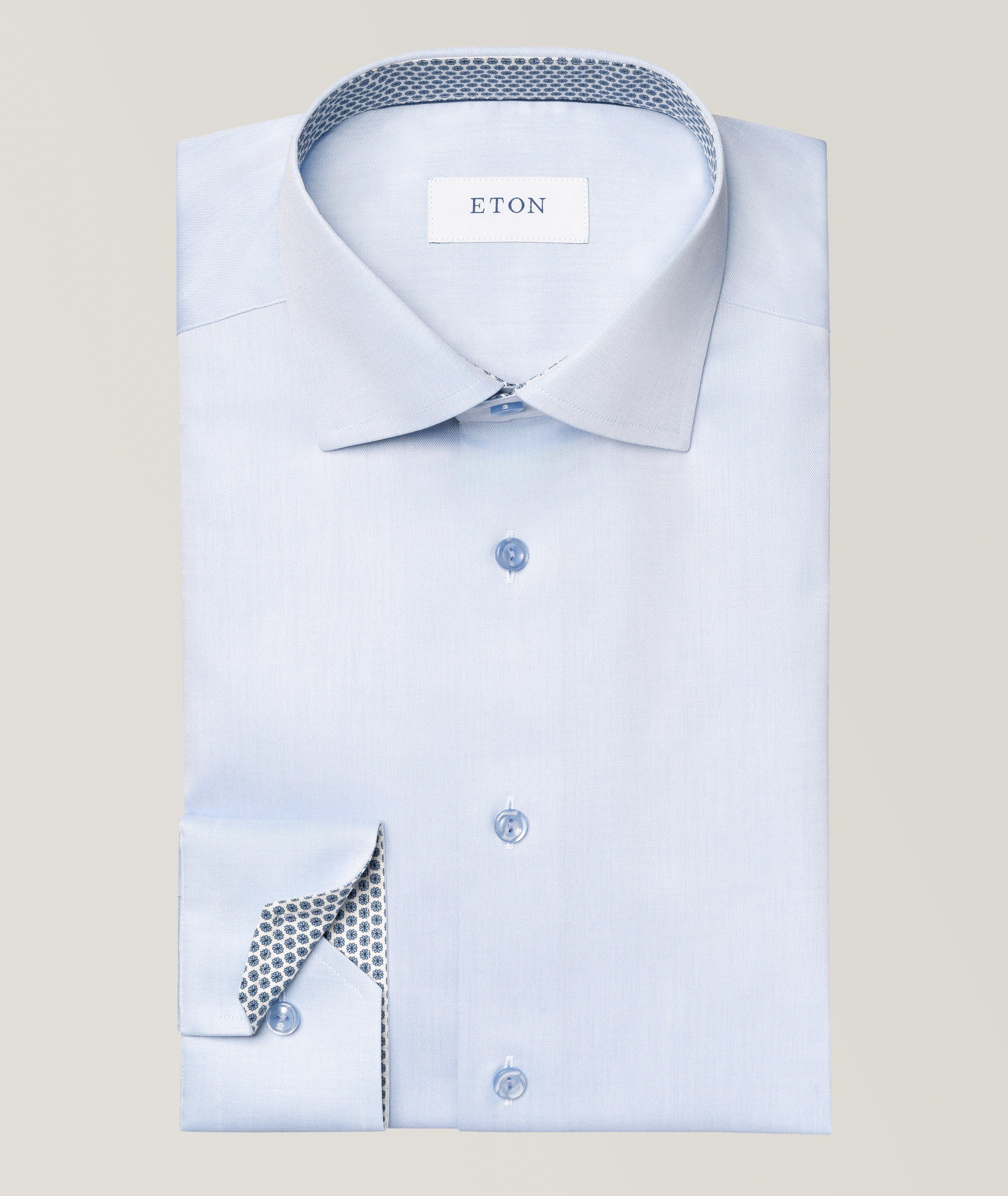 Slim-Fit Micro-Geometric Effect Shirt