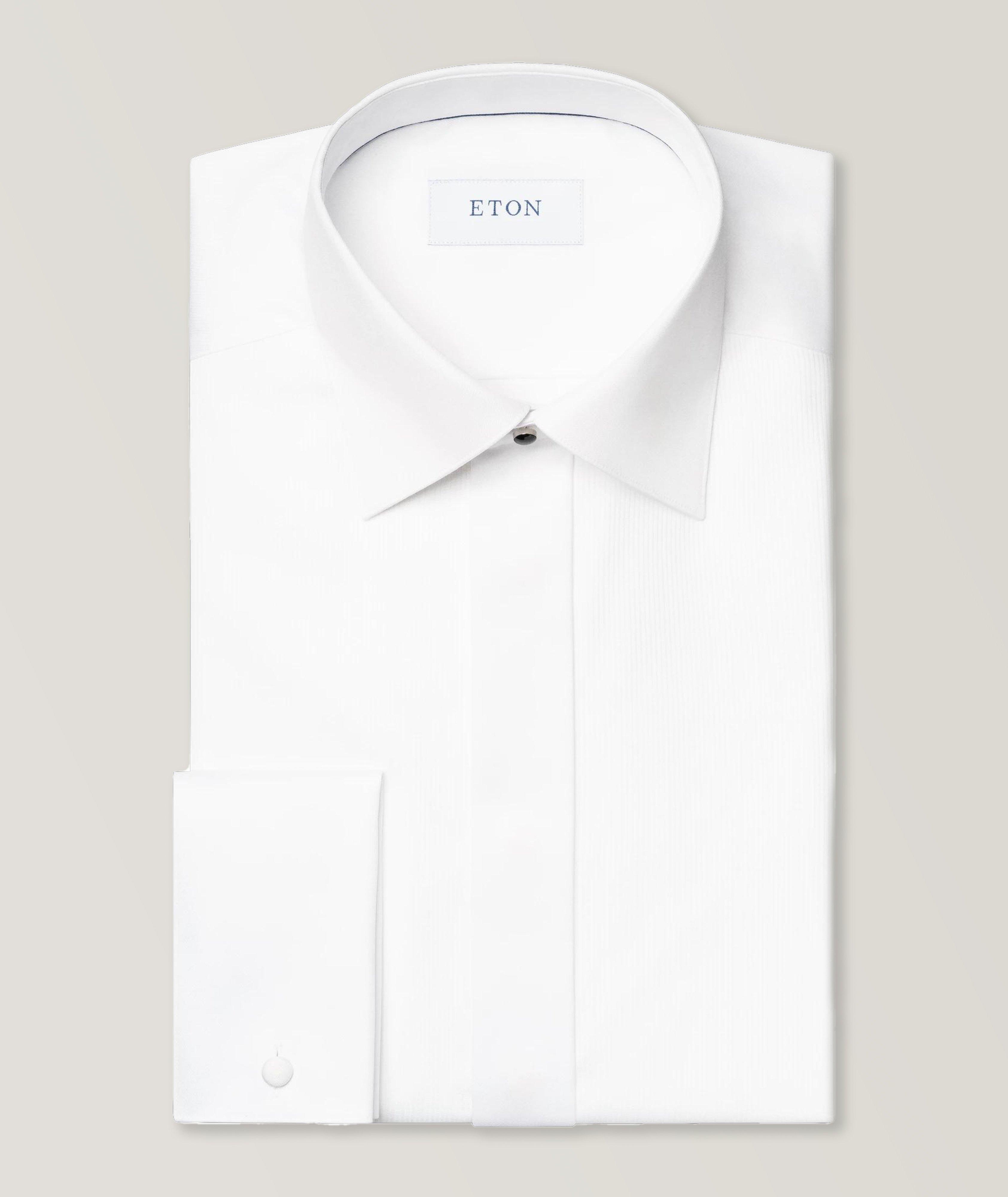 Eton Chemise De Soirée À Plastron En Blanc , Taille Homme 17.5