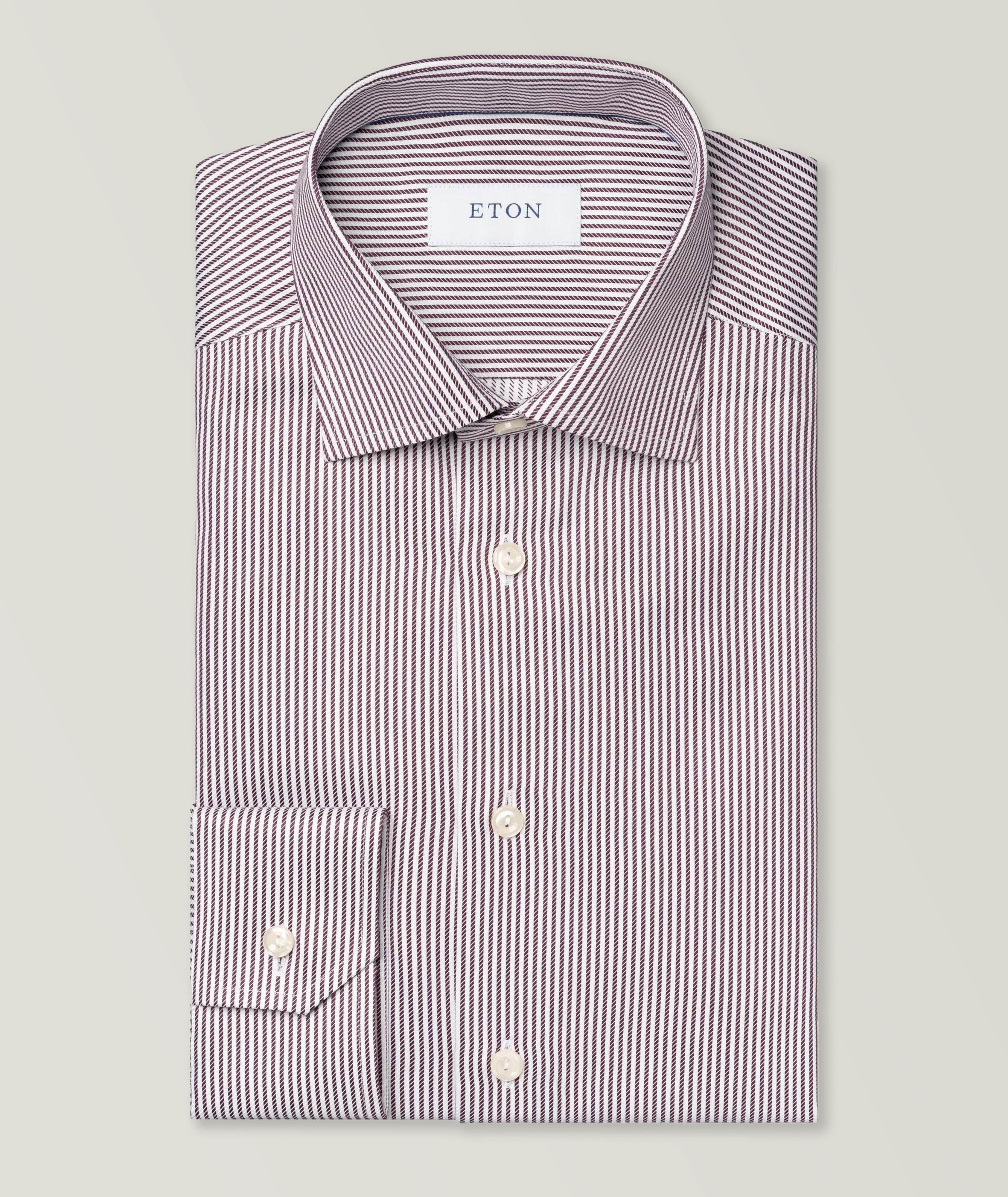 Slim-Fit Striped Signature Cotton Twill Shirt image 0