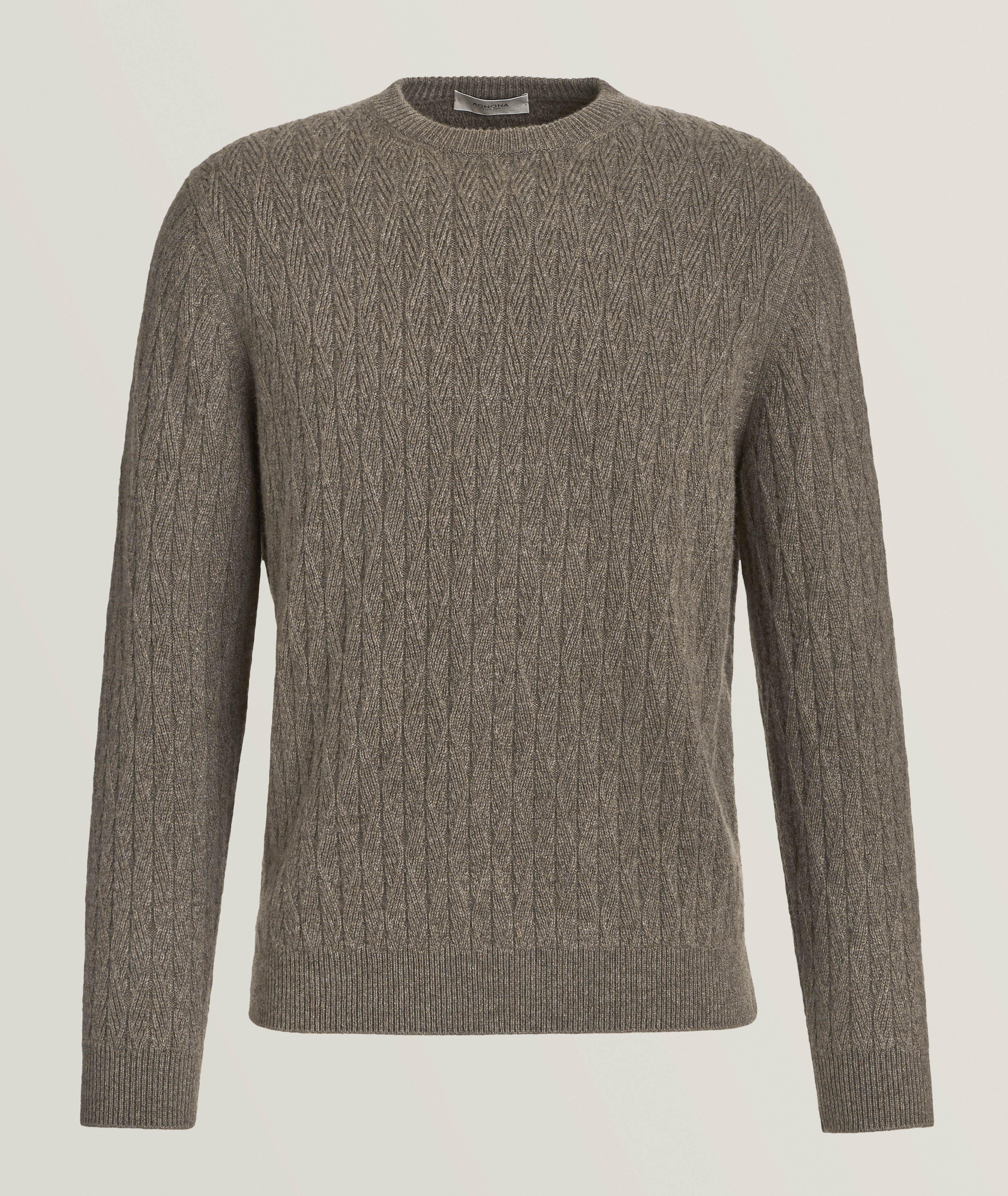 Cashmere Ribbon Cable Knit Sweater