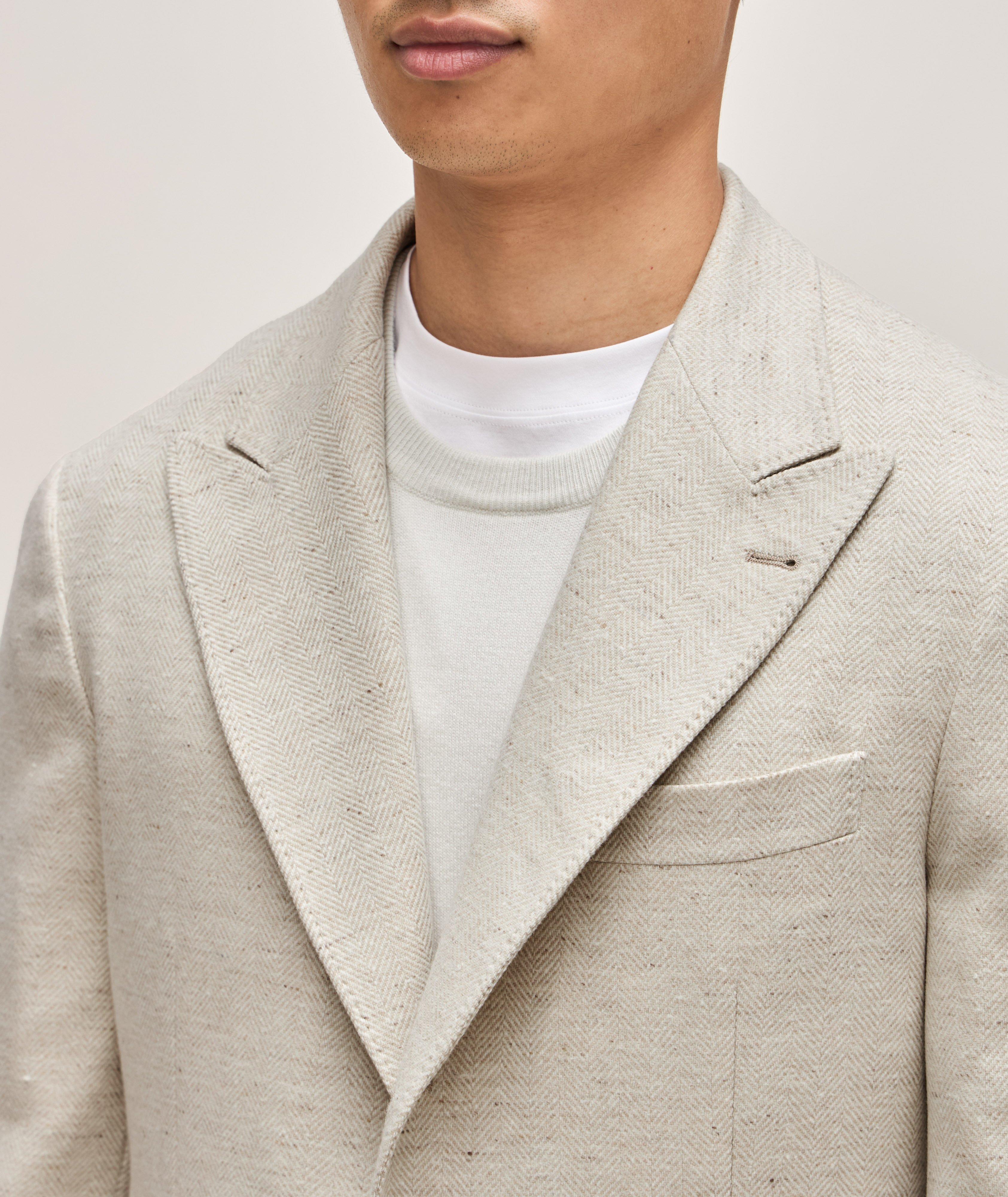 Herringbone Stretch-Wool Blend Sport Jacket  image 3