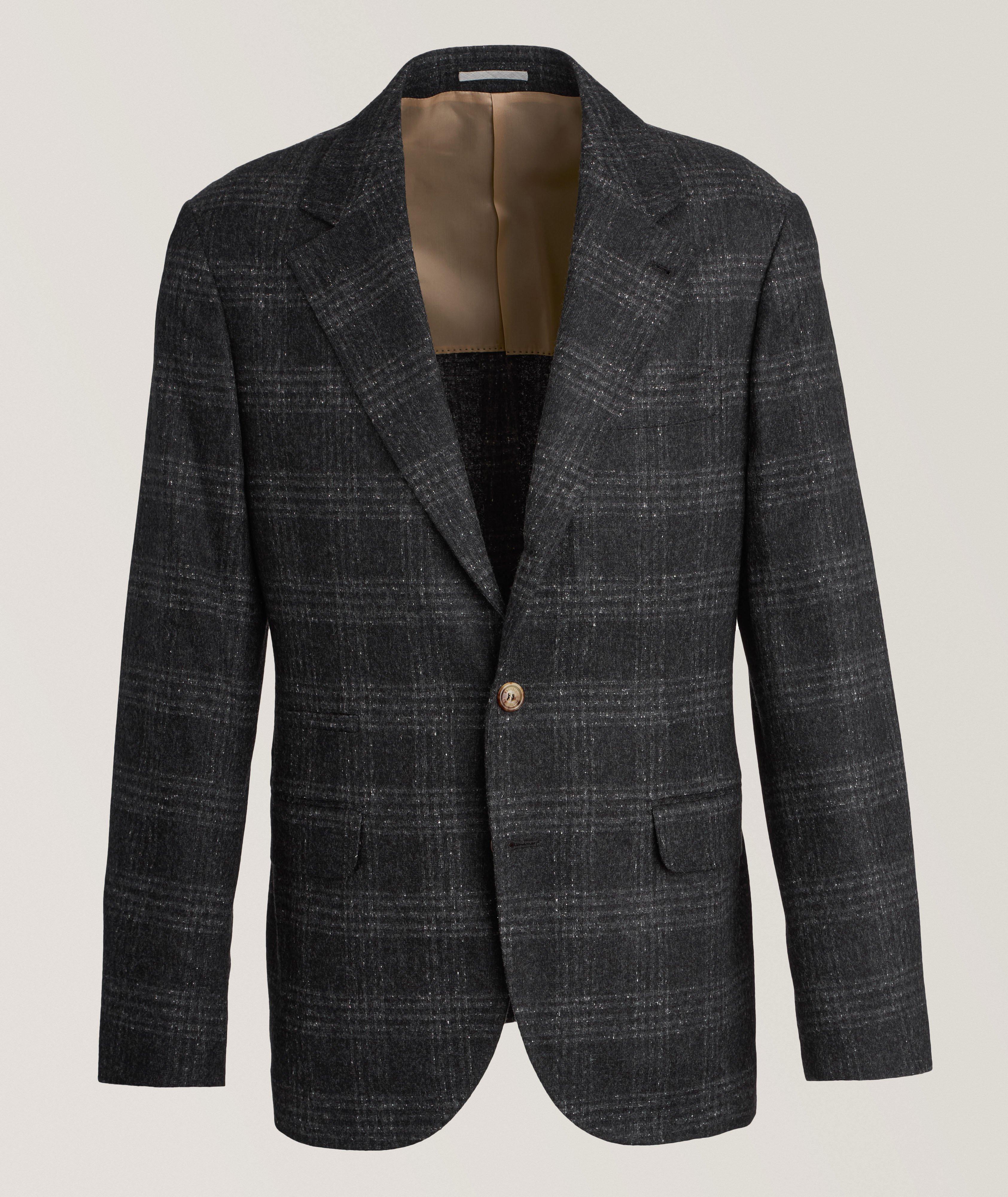 Plaid Silk-Blend Sport Jacket