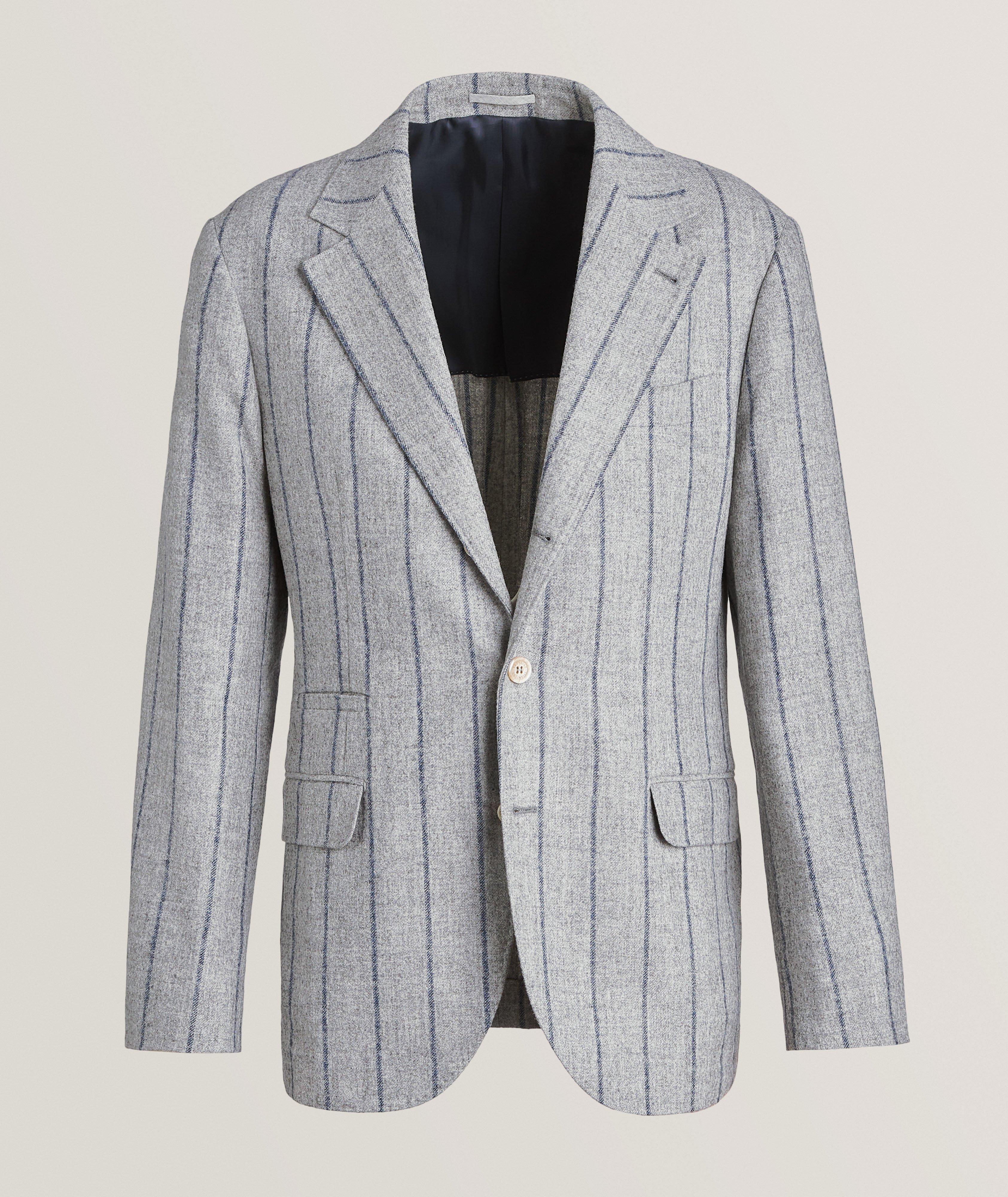 Brunello Cucinelli Veston À Rayures Tennis En Gris , Taille Homme 52