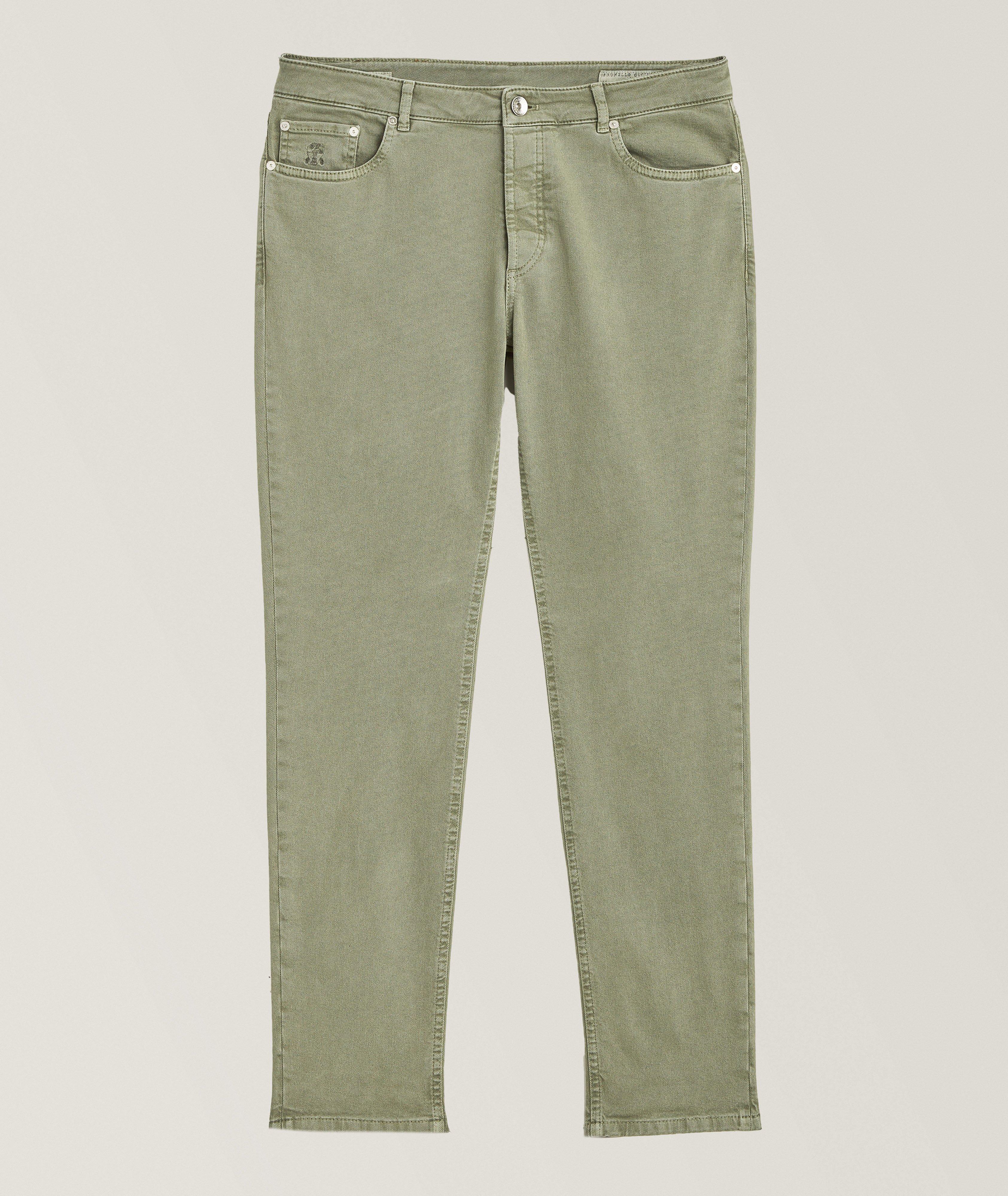 Brunello Cucinelli Jean De Coupe Traditionnelle En Vert , Taille Homme 48