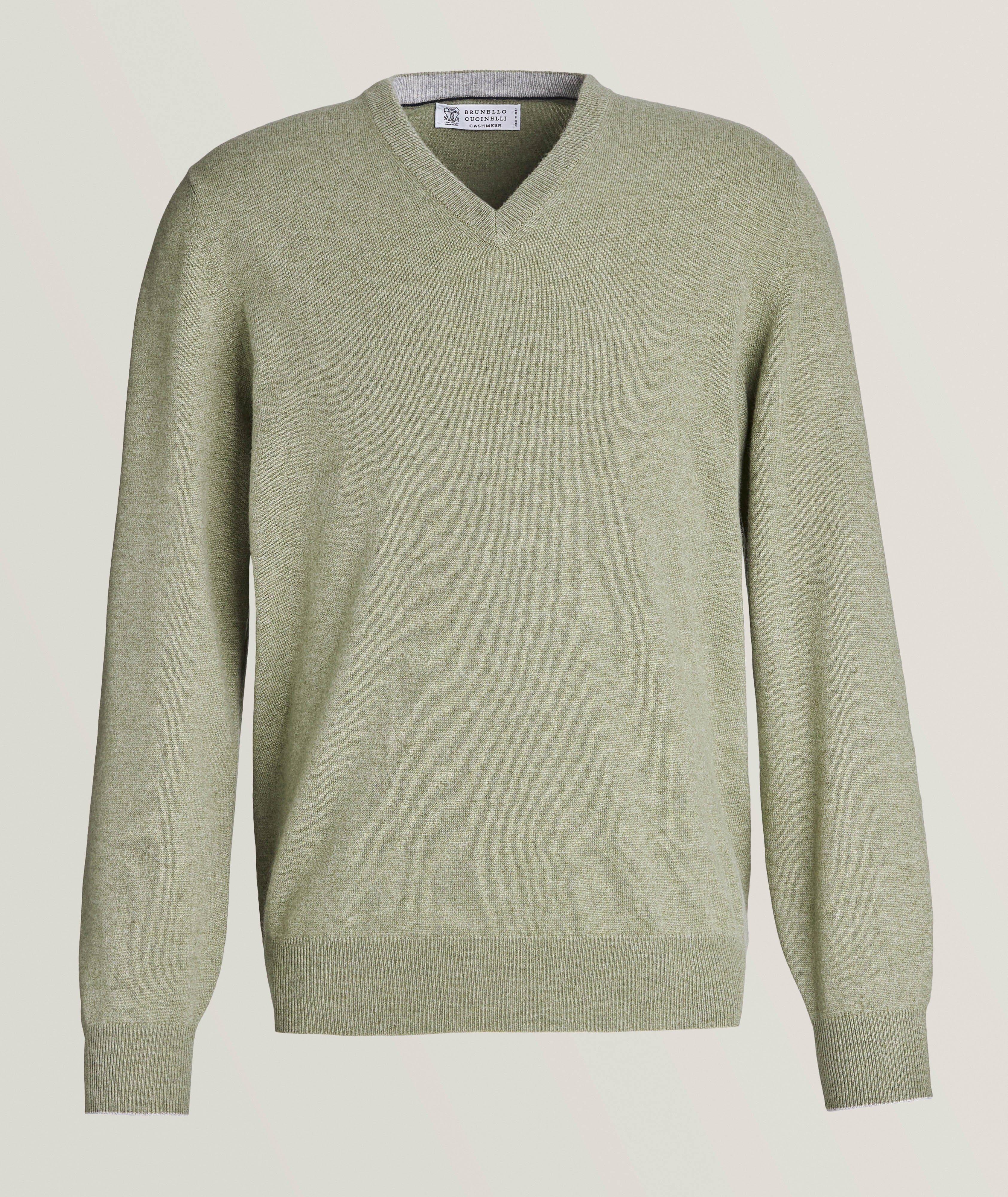 Brunello Cucinelli Pull En Tricot De Cachemire Chiné En Vert , Taille Homme TTTG