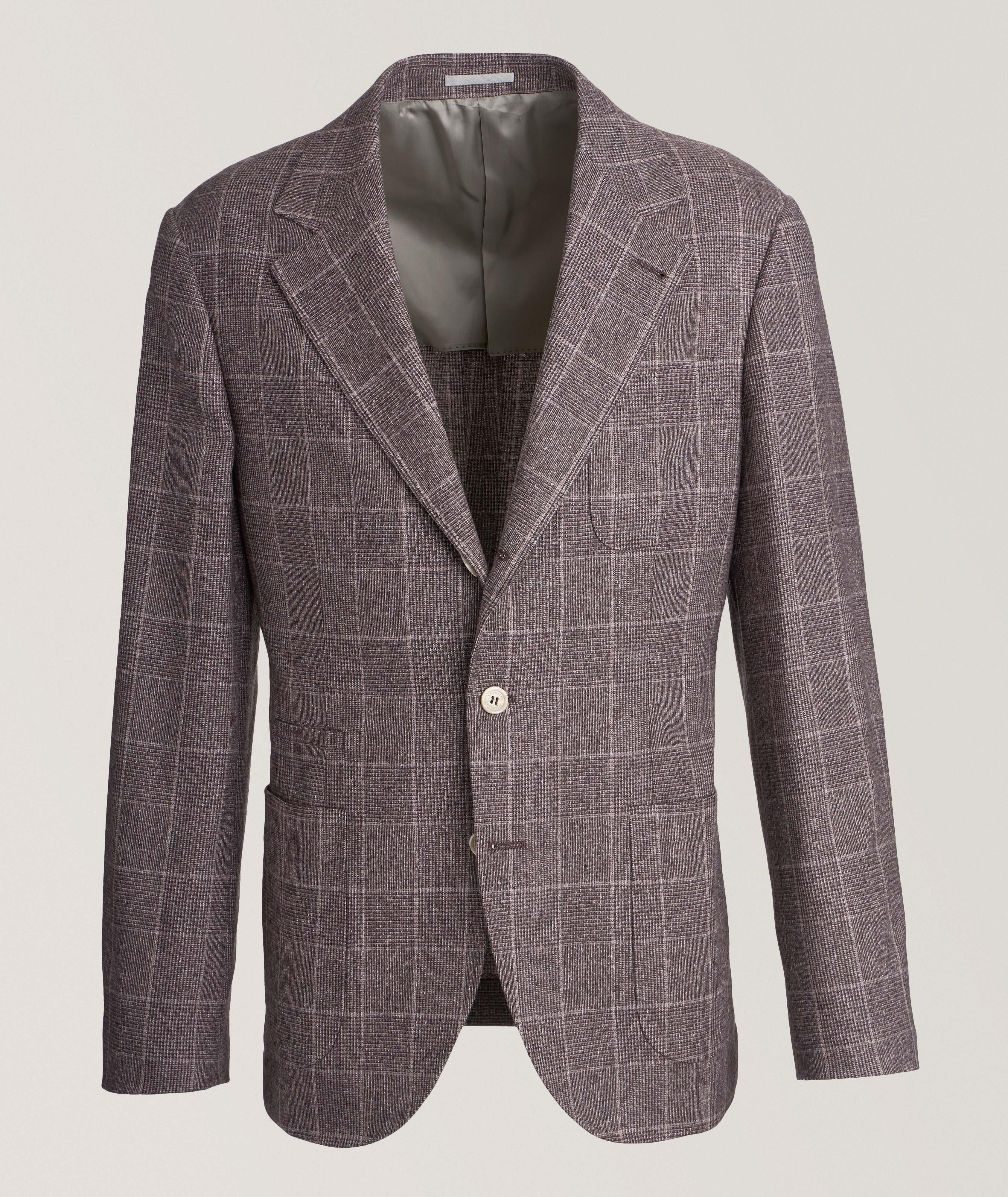 Glen Check Silk-Blend Sport Jacket