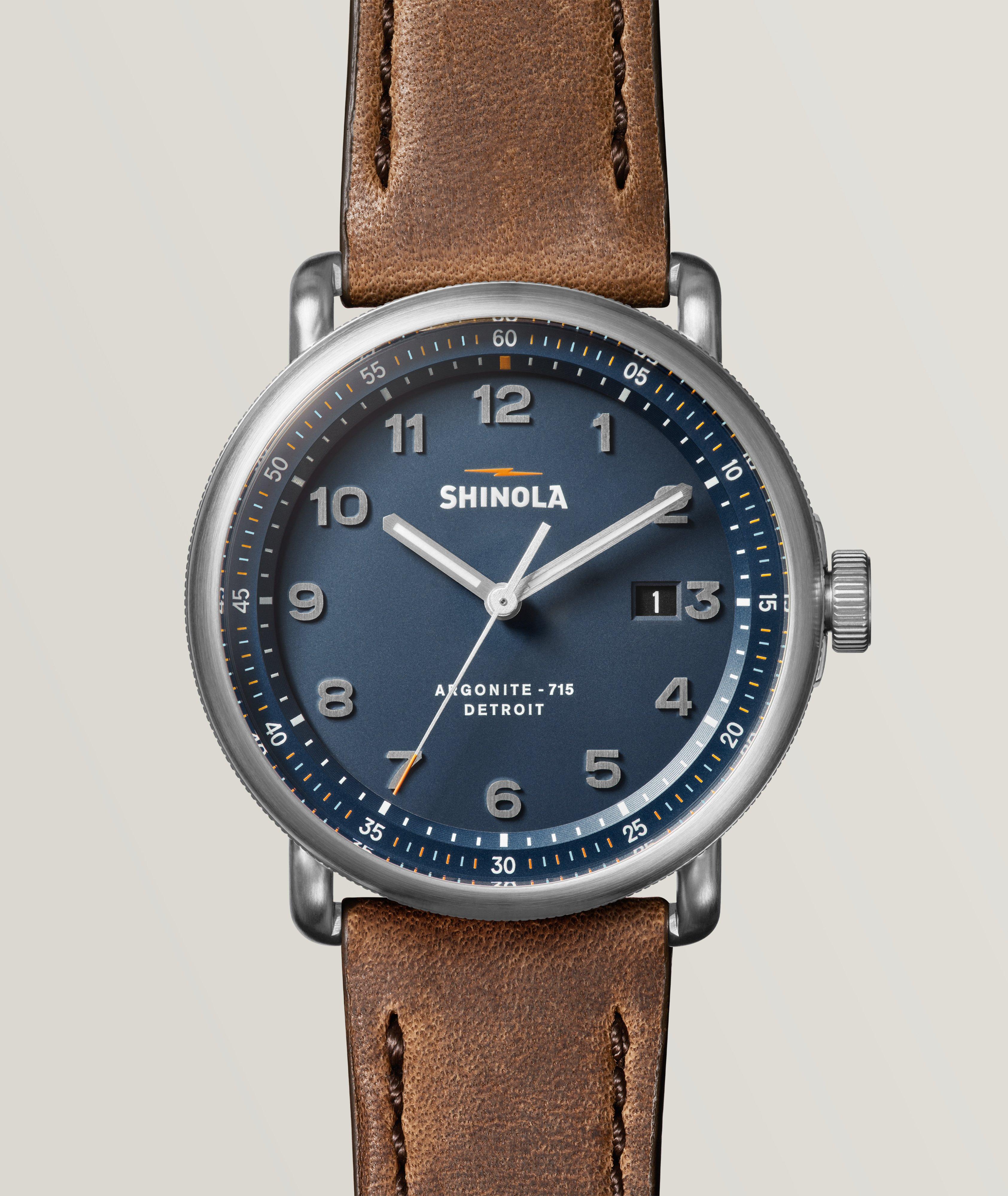 The Canfield Model C56 Leather Strap Watch