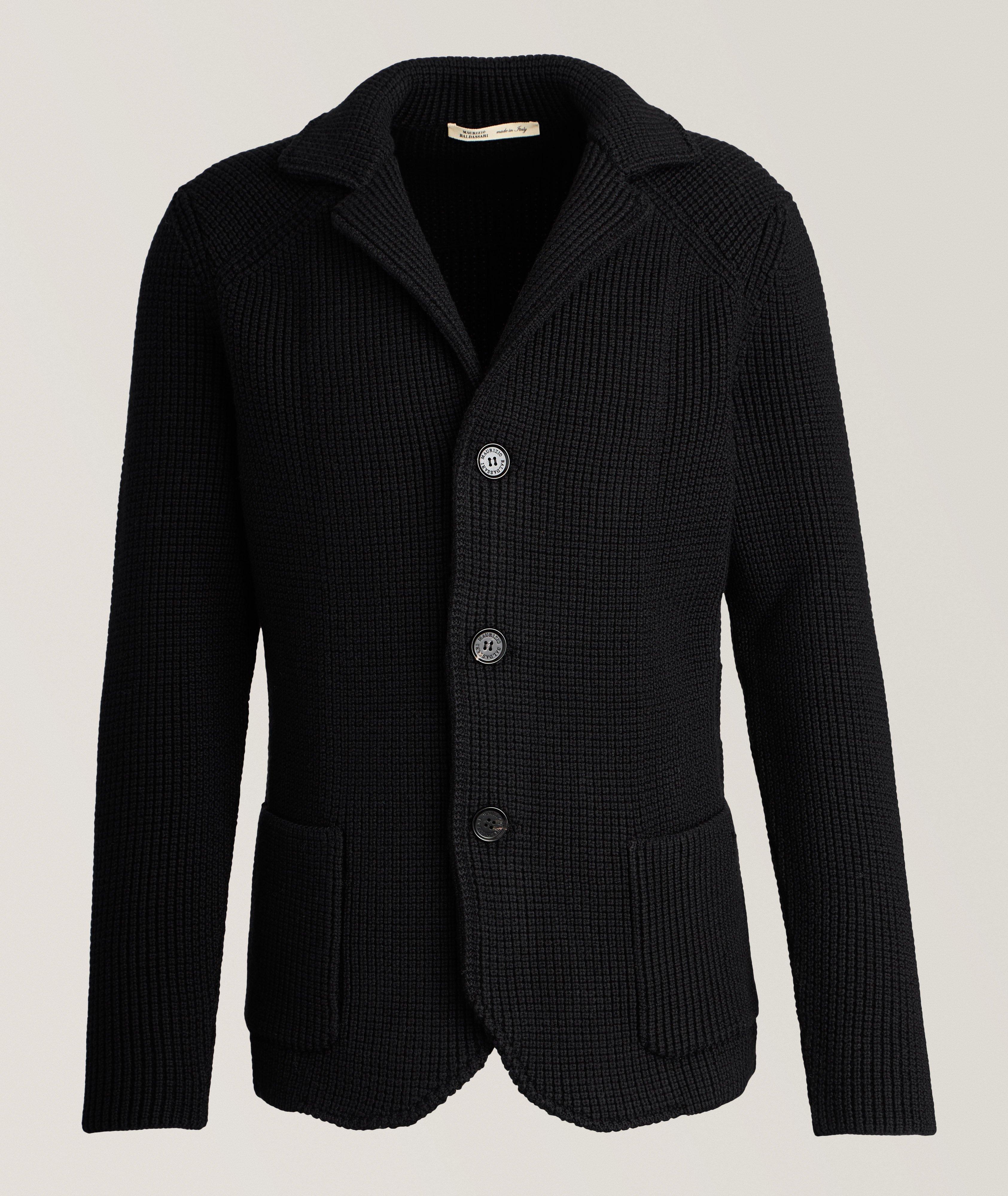 Maurizio Baldassari Veston-Cardigan Brenta En Laine Vierge En Noir , Taille Homme Moyen