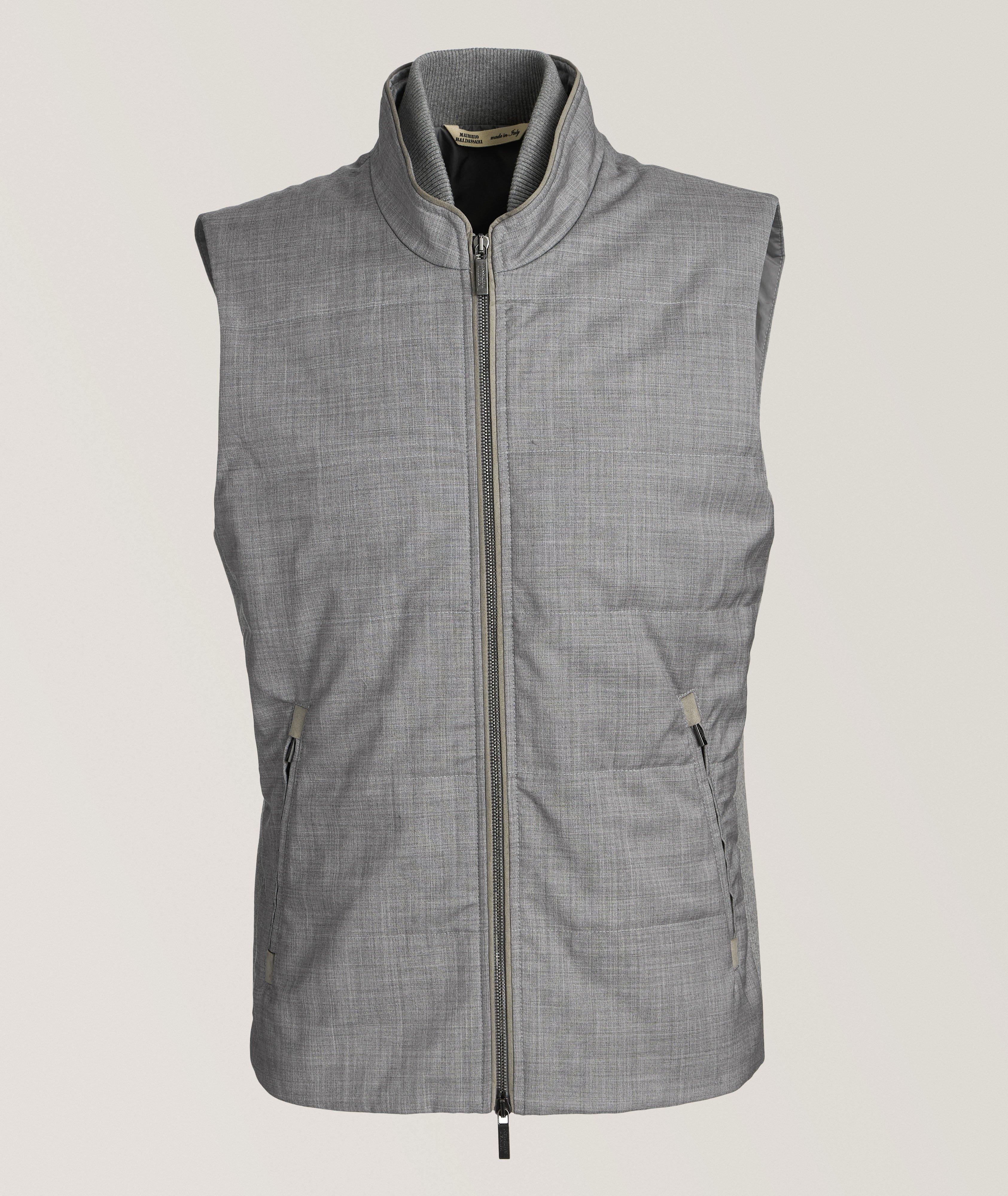 Maurizio Baldassari Veste Matelassée En Laine Vierge En Gris , Taille Homme 50