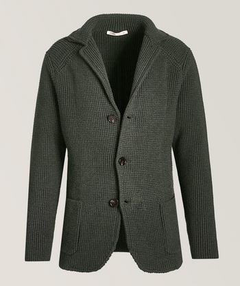 TOM FORD Silk-Merino Wool Ribbed Shawl Cardigan | Sweaters