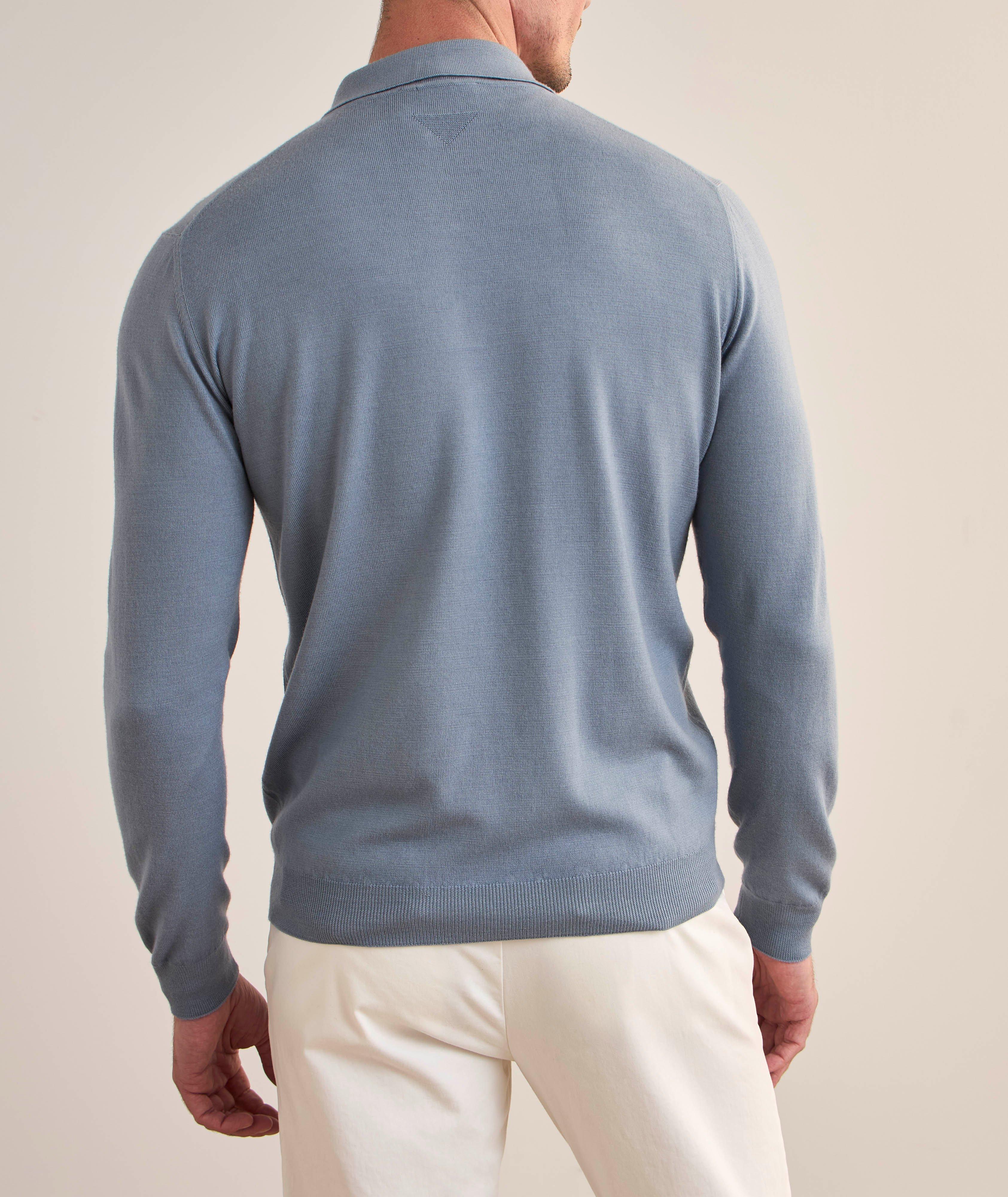 Virgin Wool Quarter-Zip Polo image 2