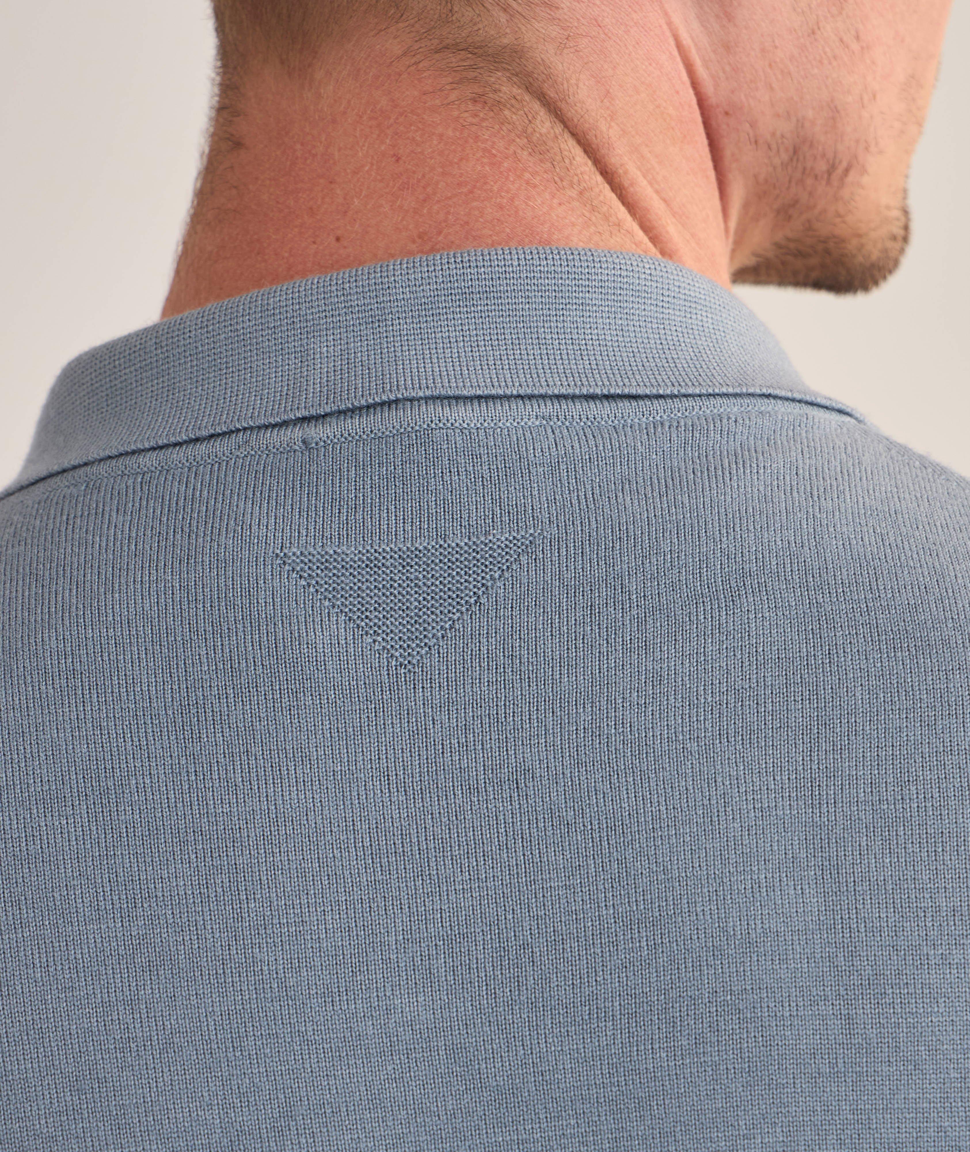 Virgin Wool Quarter-Zip Polo image 4